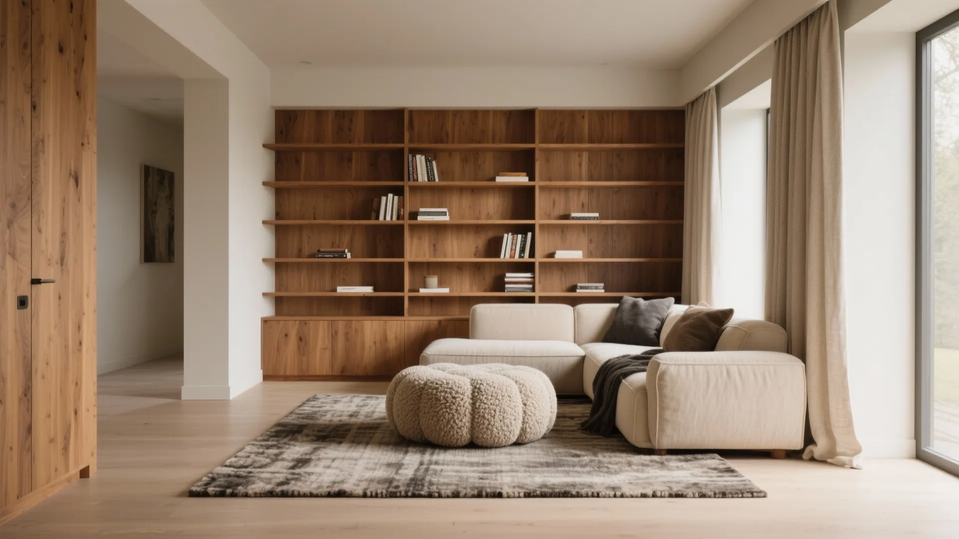 Warm Wood and Layered Textures for Cozy Togetherness