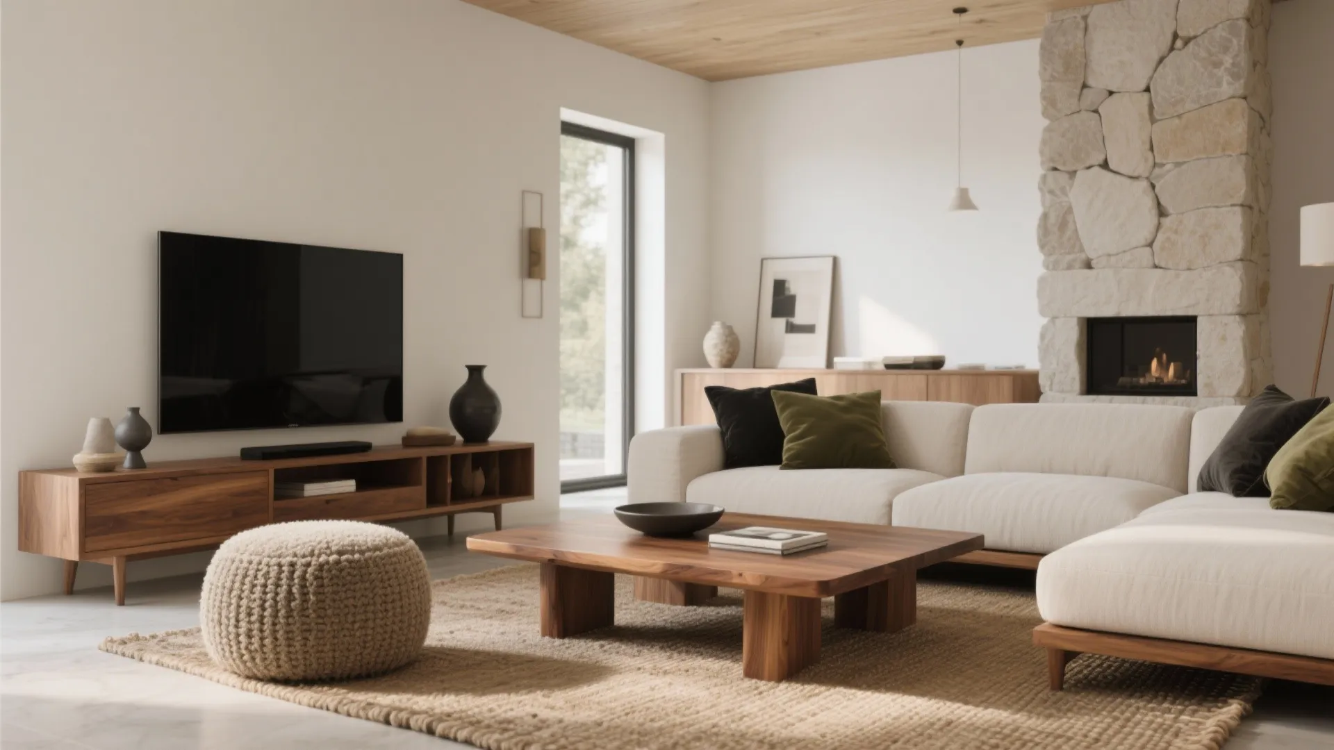 Warm Wood Accents and Layered Texture