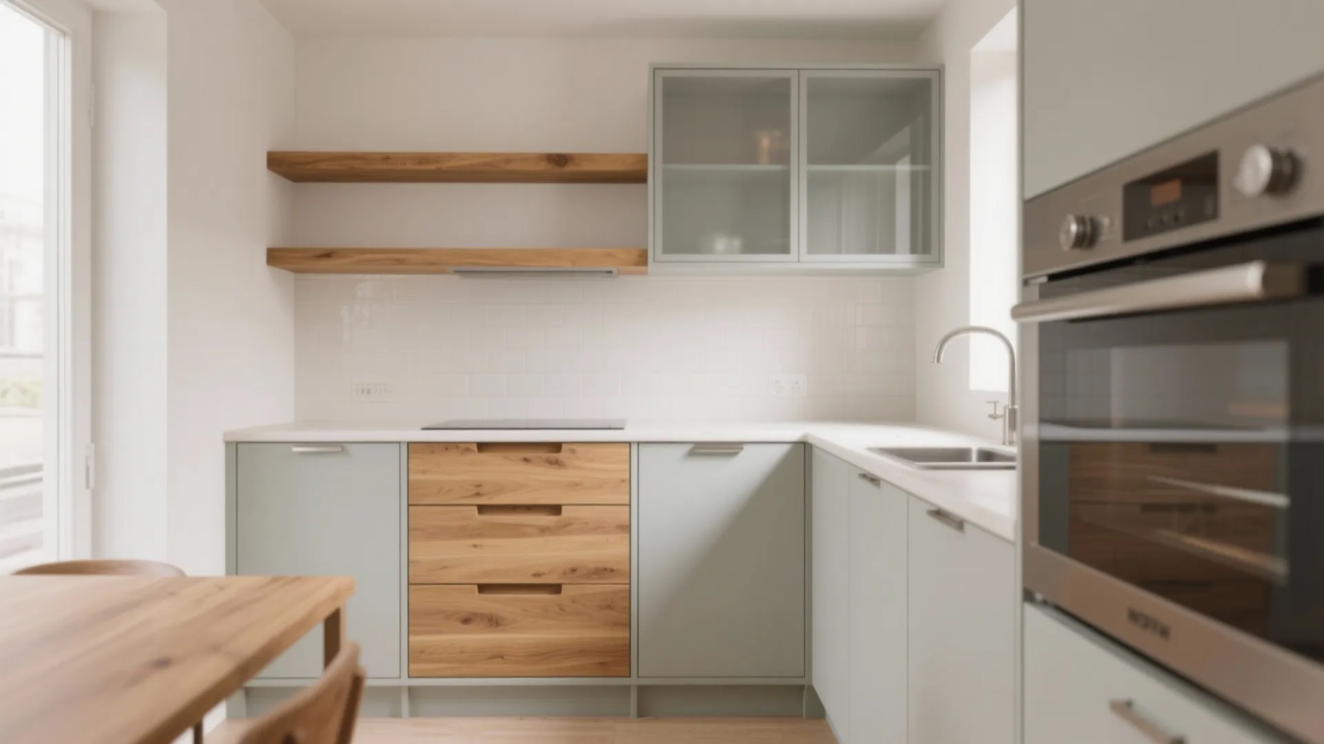 Warm wood accents for human comfort