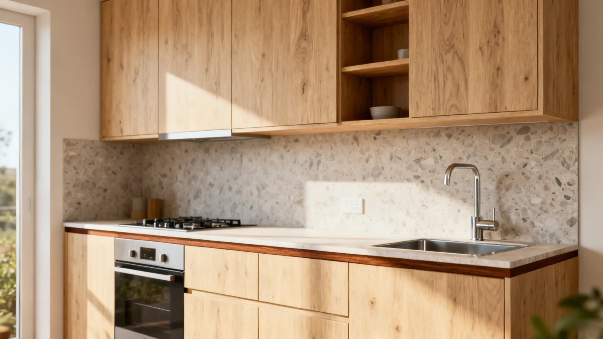 Warm Wood Elements Without Visual Bulk