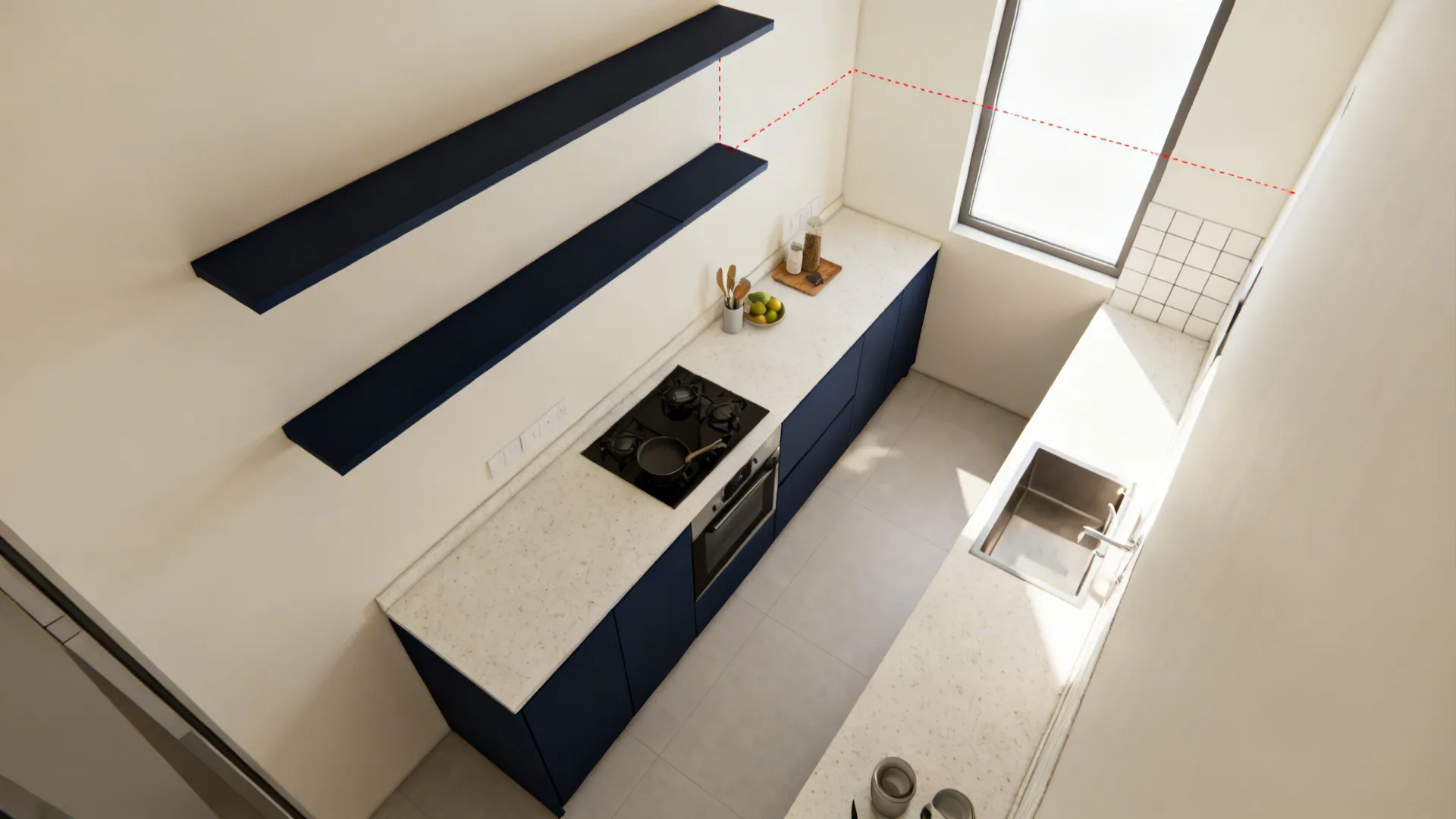 Warm White + Navy: Creamy Contrast That Feels Calm