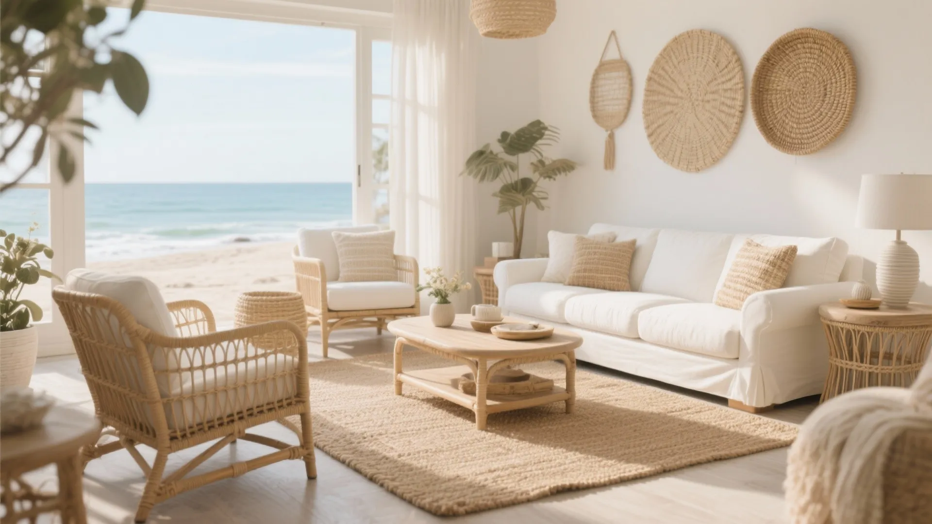 4. Warm White + Natural Fibers