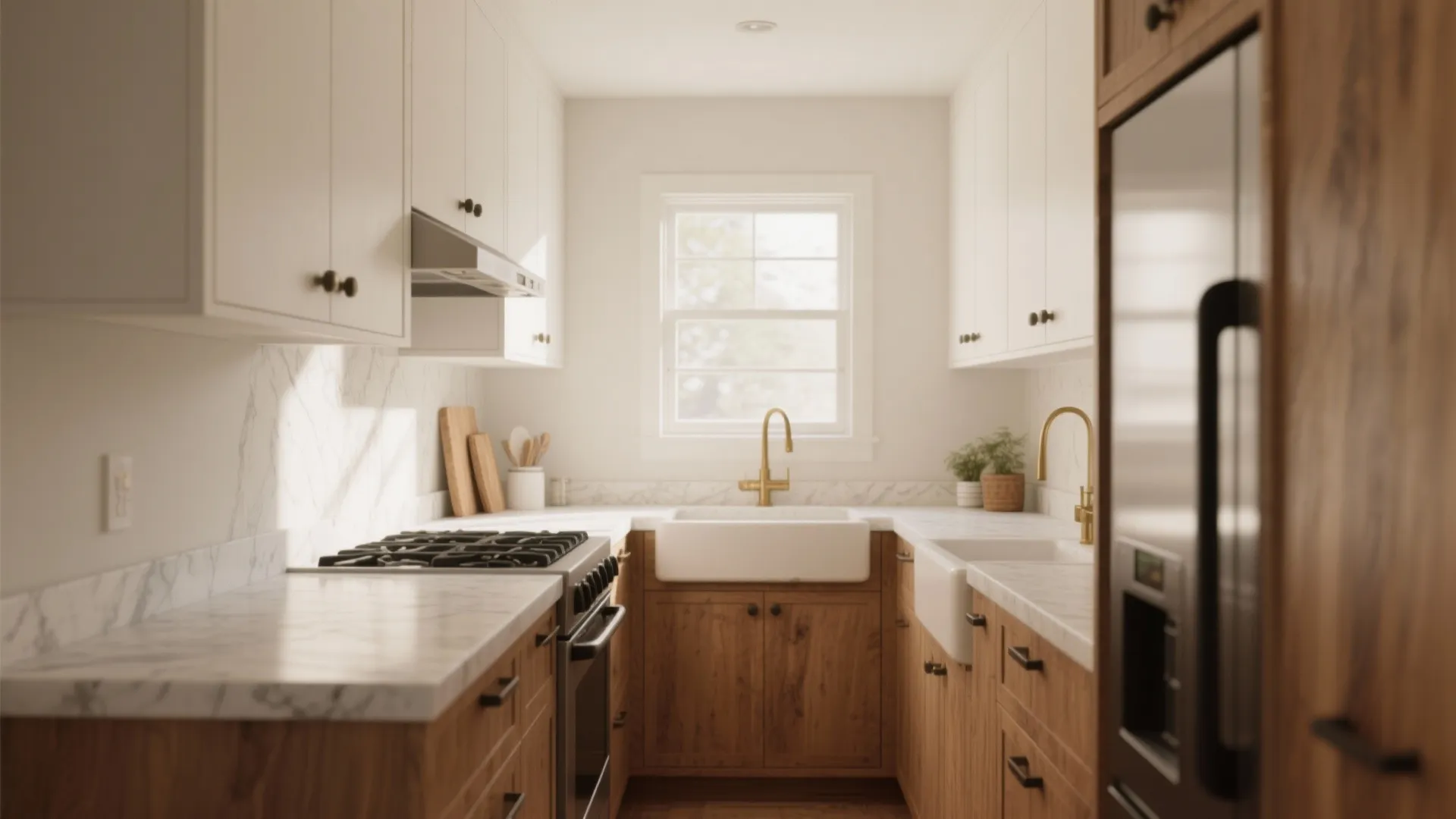 1. Timeless Warm White with Natural Wood