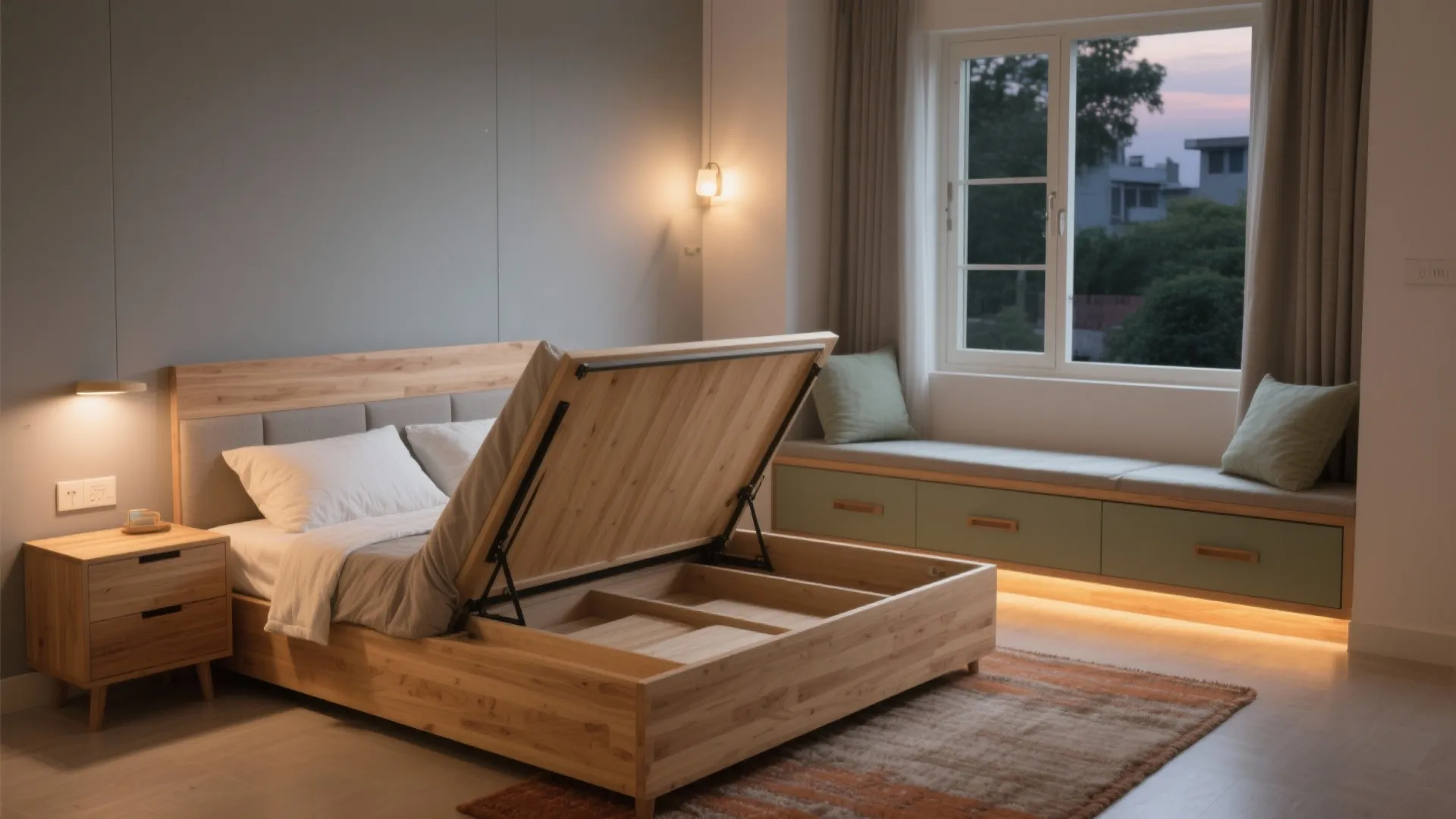 Warm Wood + Hidden Storage: Calm, Cozy, and Clutter-Free