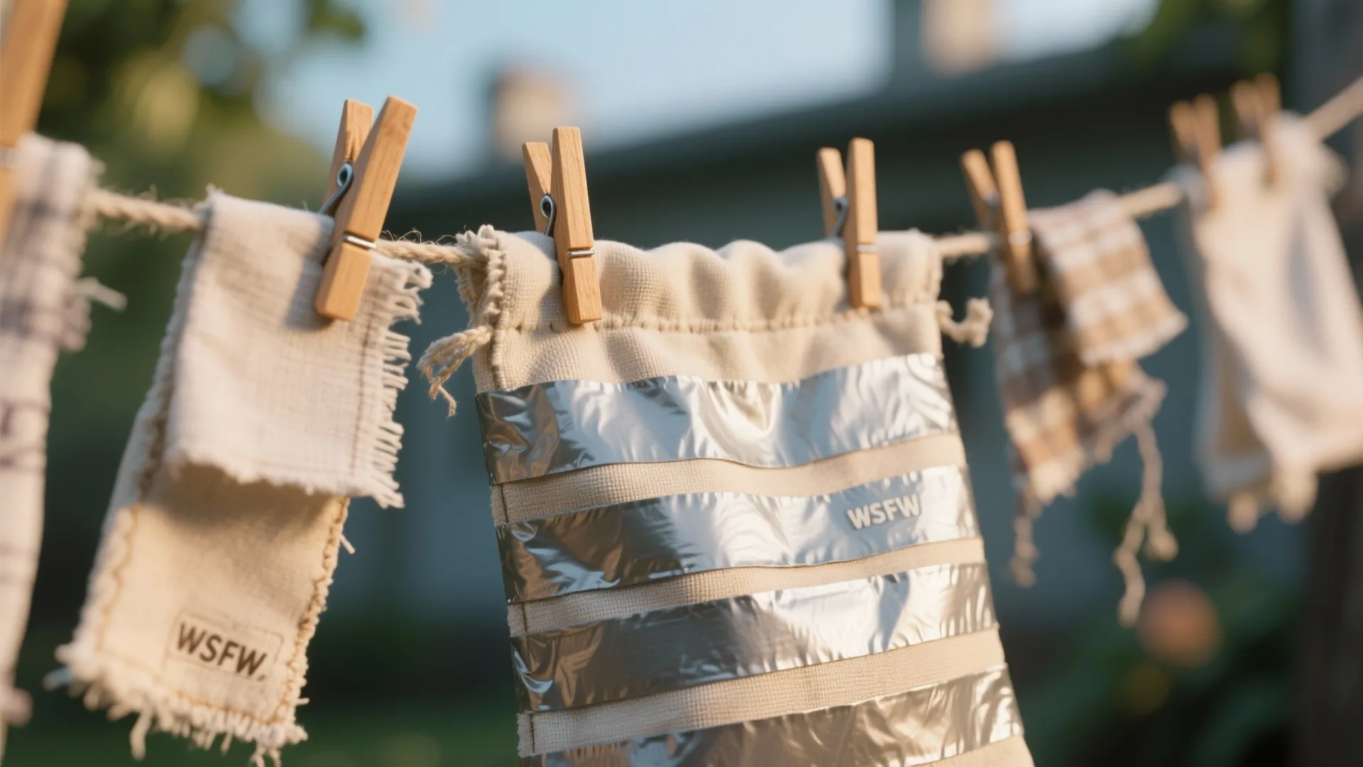 4. No-Sew Wash Bags and Clothespins