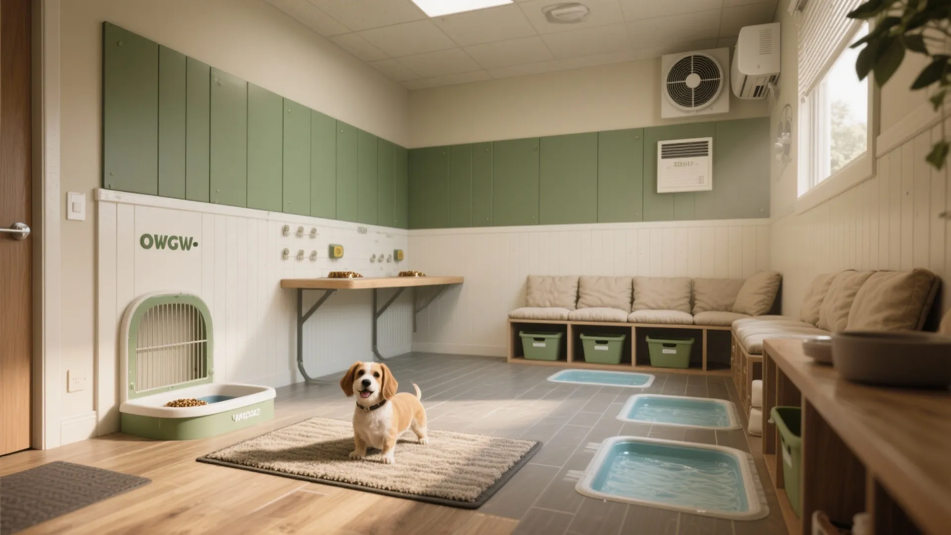 5. Zone flooring and washable surfaces