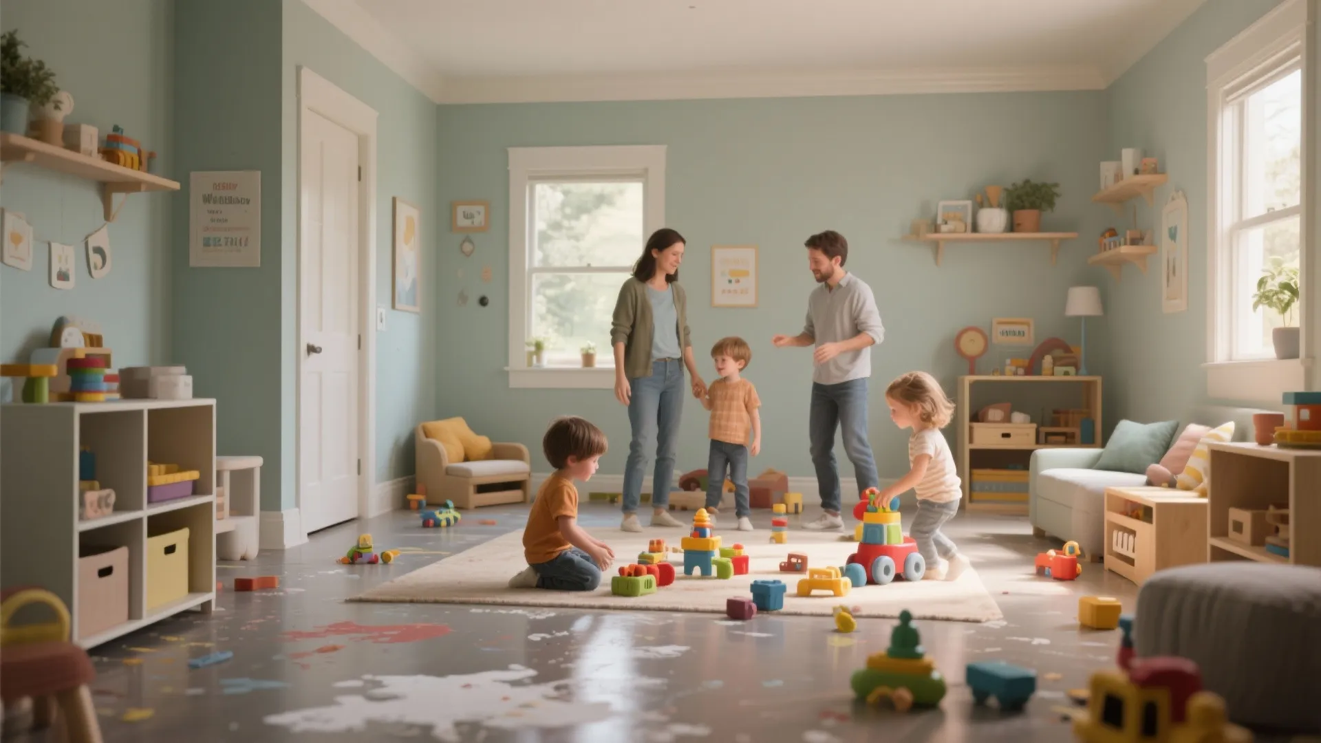 4. Durable washable paints for family zones — practical and pretty
