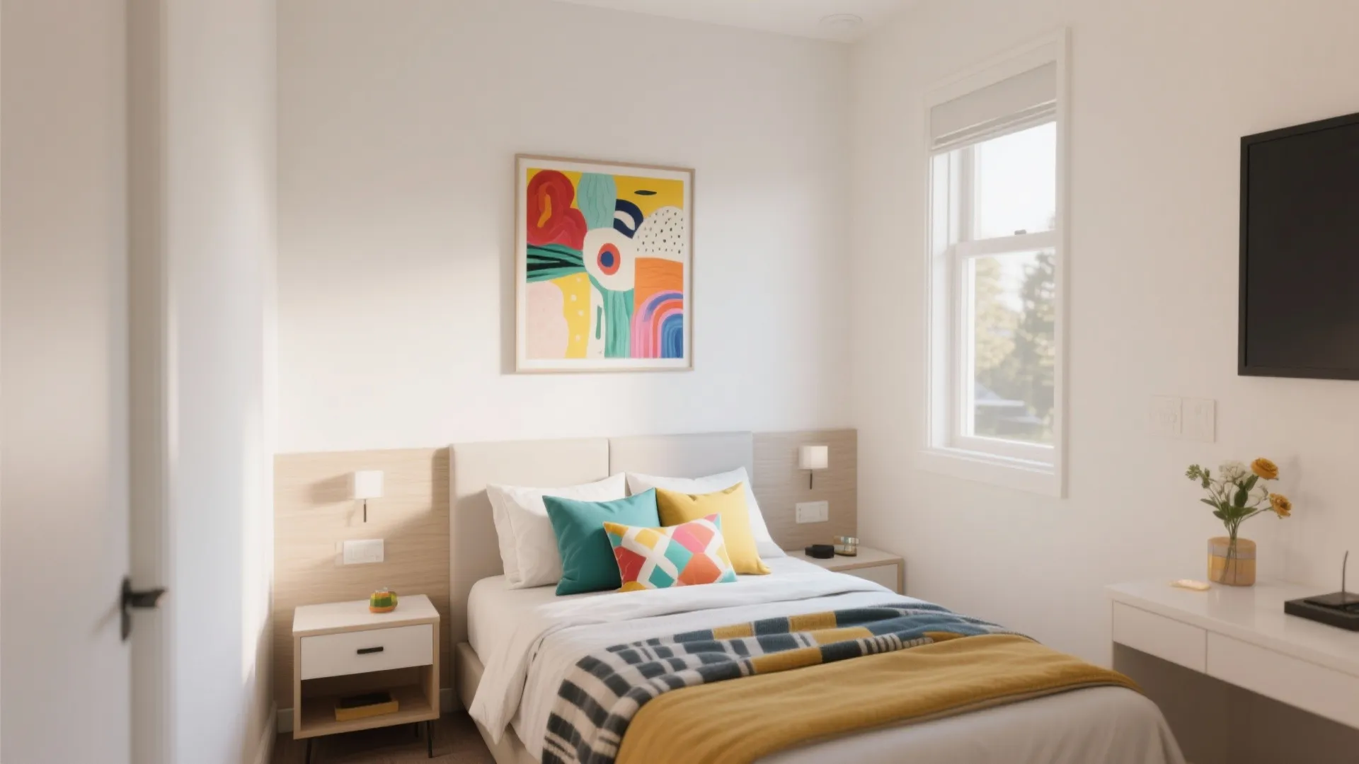 5. Washable White with Colorful Accents