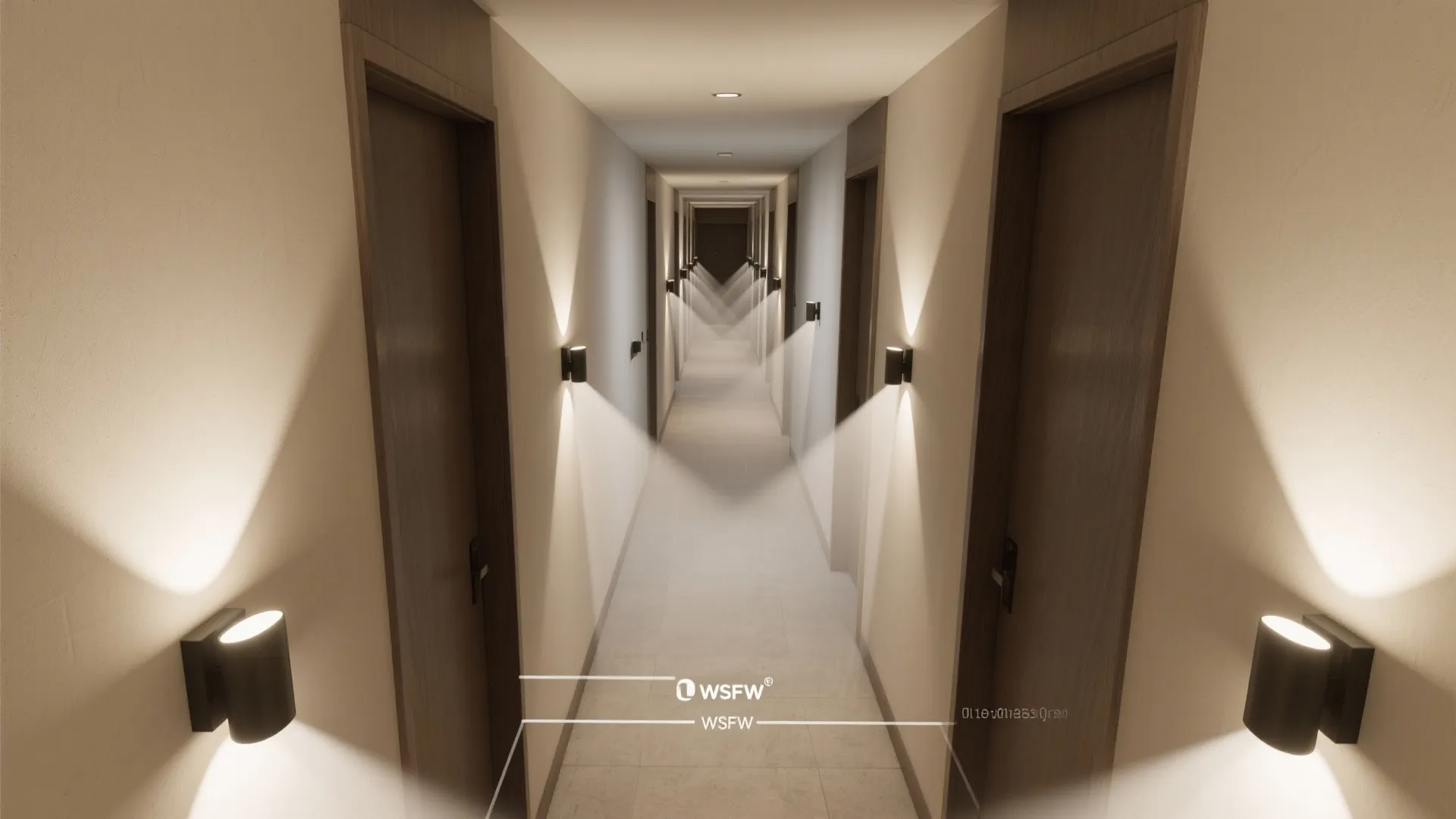 Layered lighting with wall washers