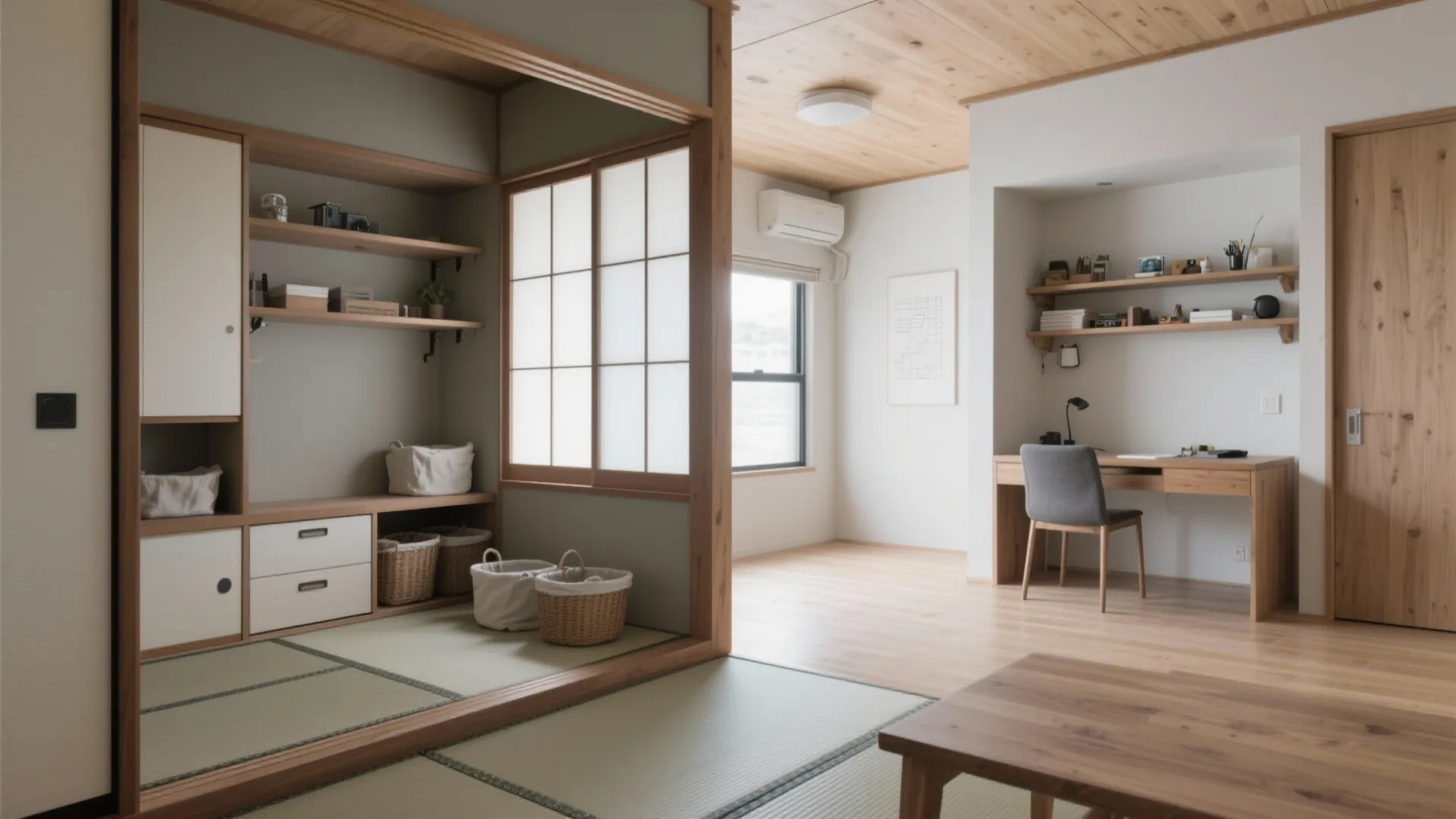 Tips 2: 和室・洋室の機能を再配分し、収納技巧で“隠す余白”を増やす