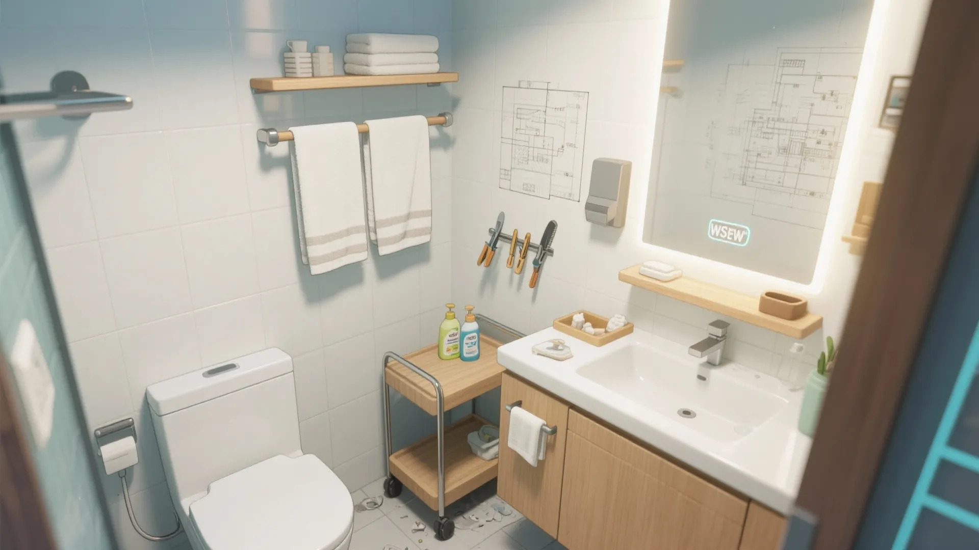 Tips 7: 水回りは“吊る・挟む・立てる”の三原則（收納技巧）