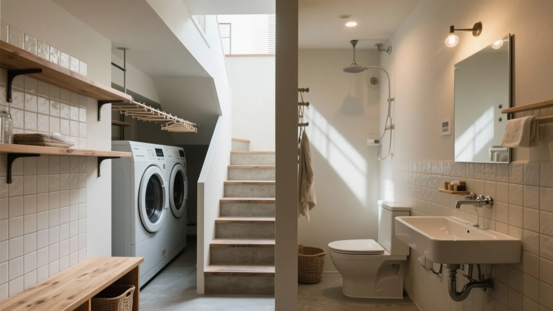 水まわりは“分けて近づける”：洗濯〜物干しの最短化