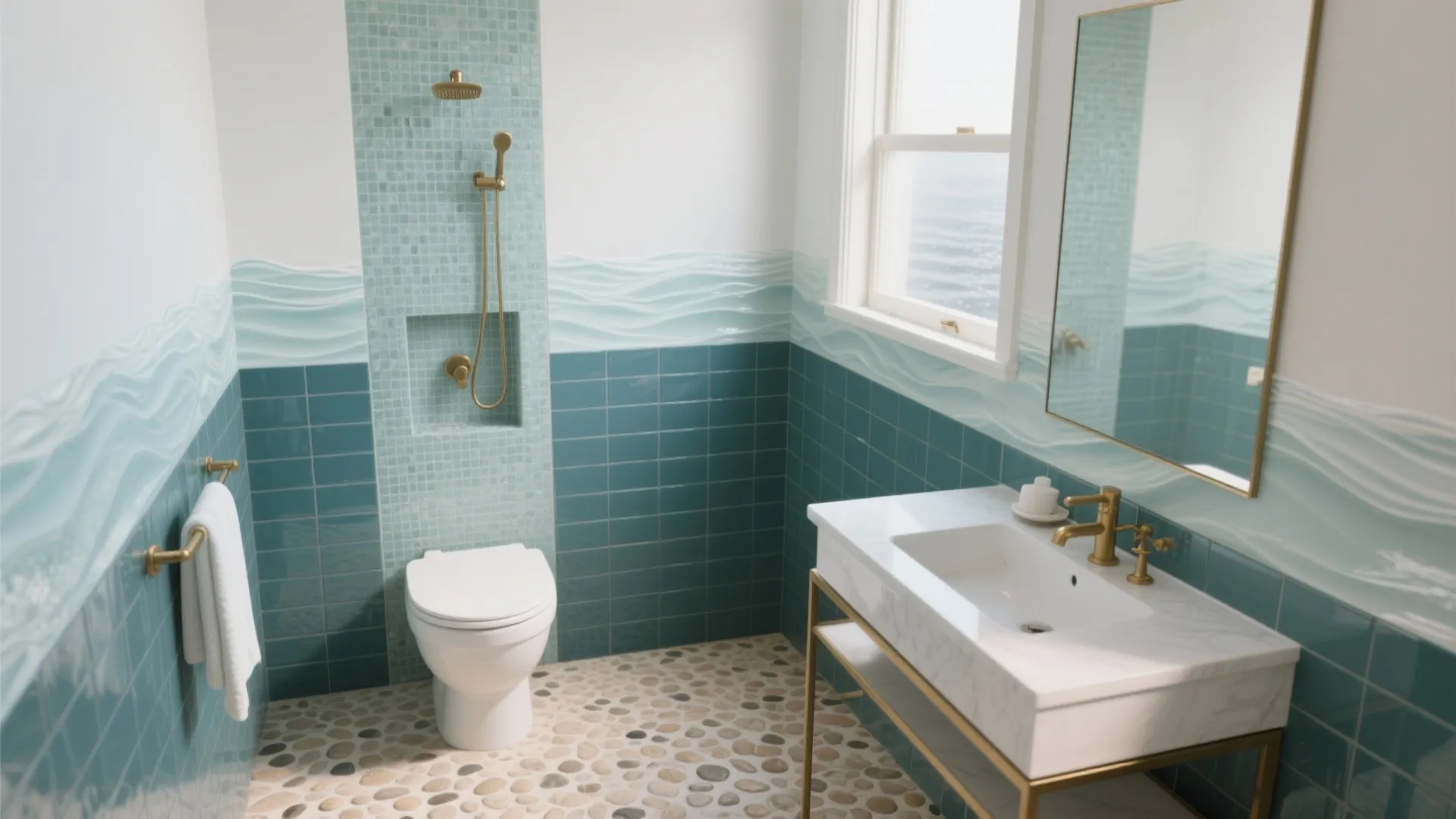 5 Bathroom Tiles Water Design Ideas: Small-space, water-inspired tile tricks from a senior interior designer