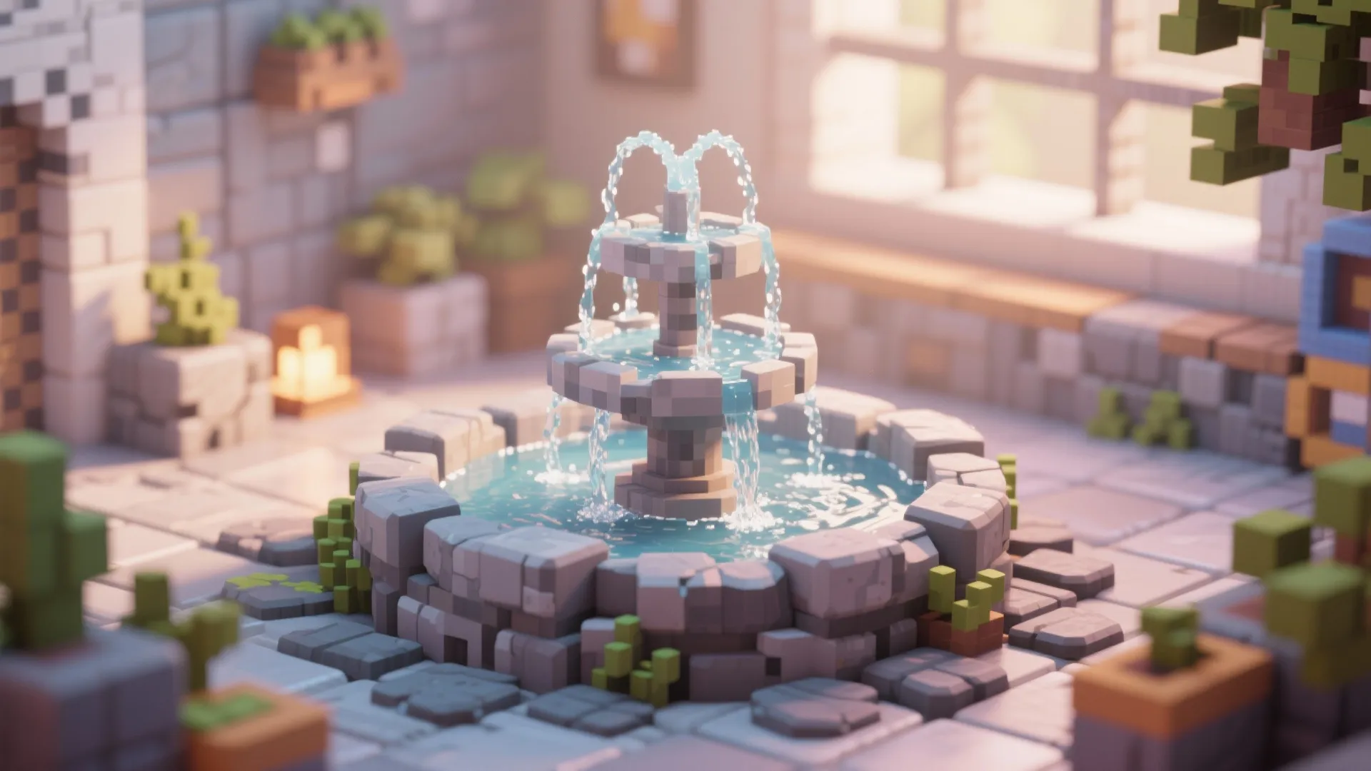 9. Water feature centerpiece