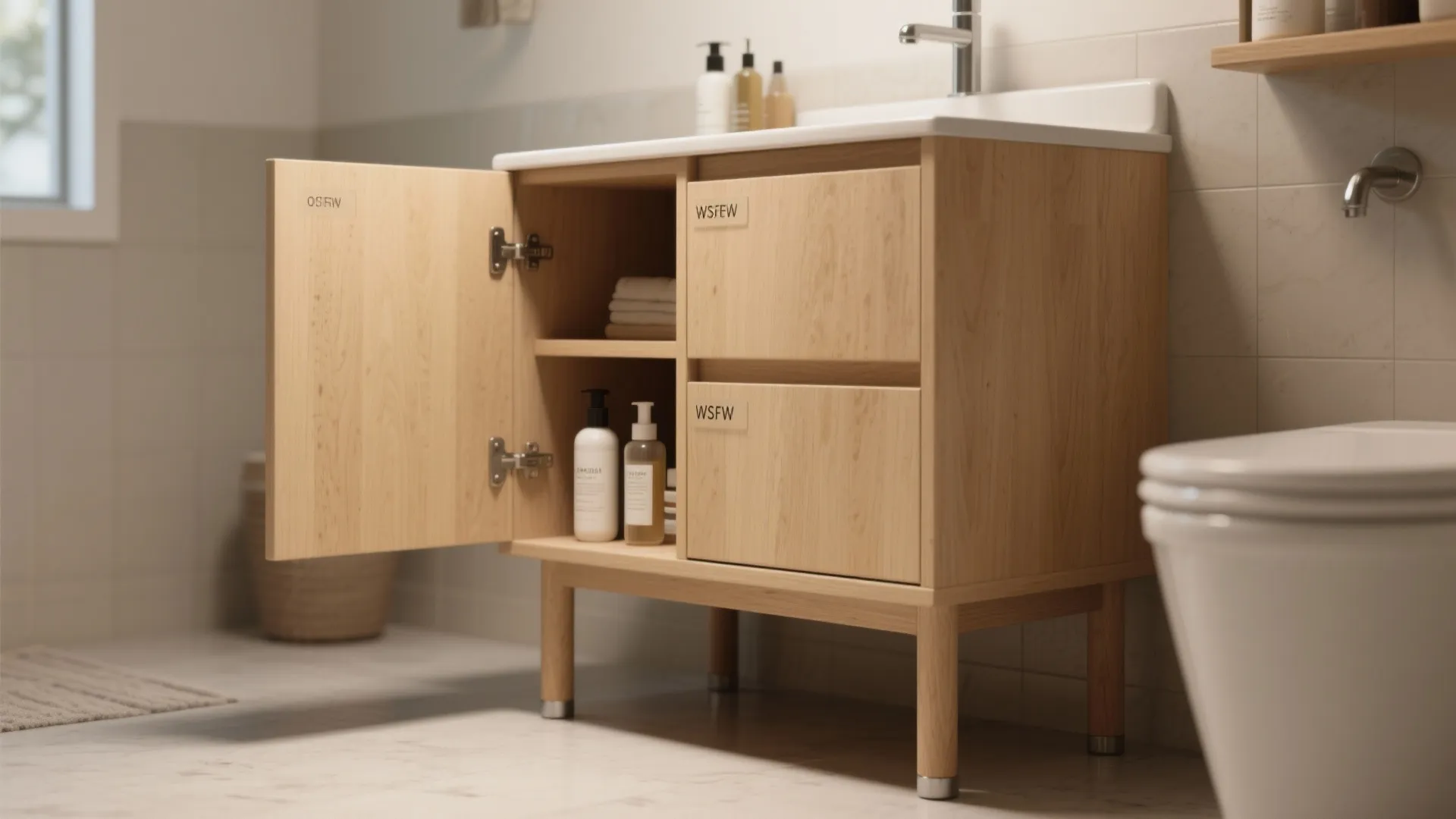 2. Choose water-resistant cabinetry and raised bases