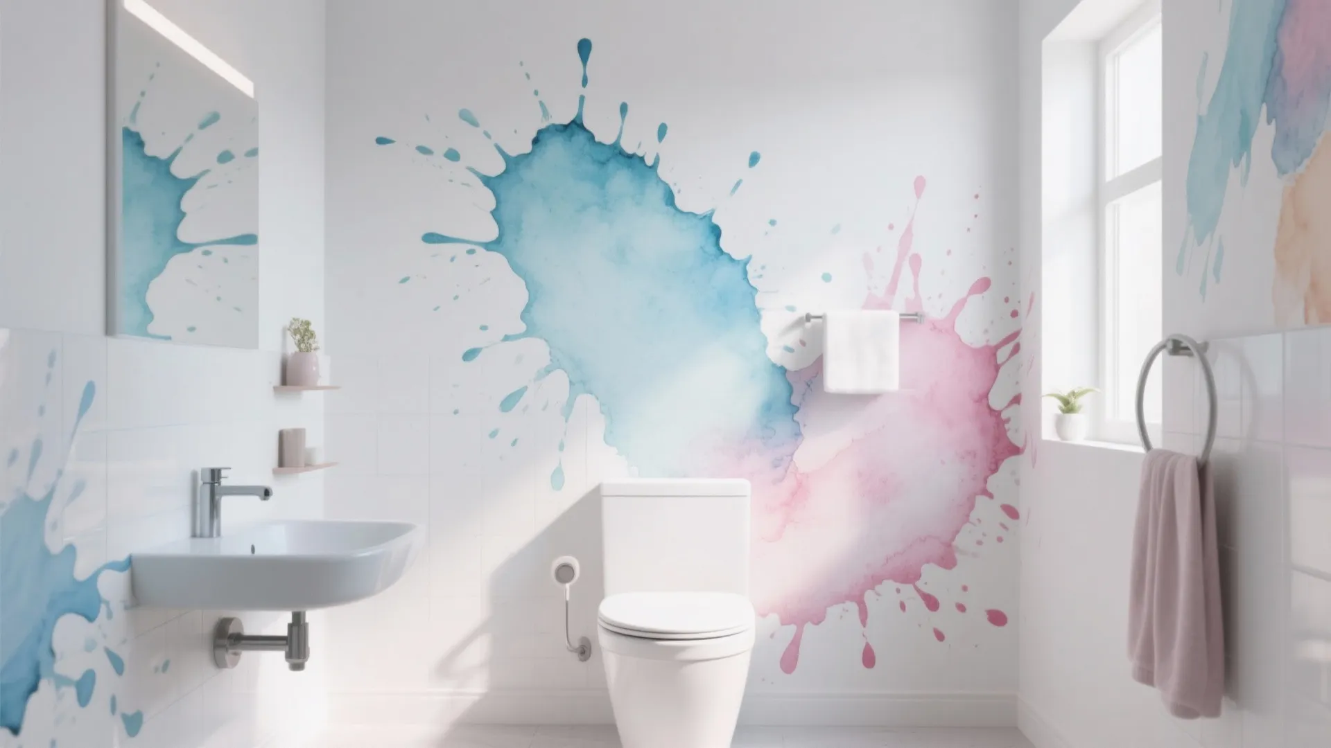 8. Abstract Watercolor Splashes