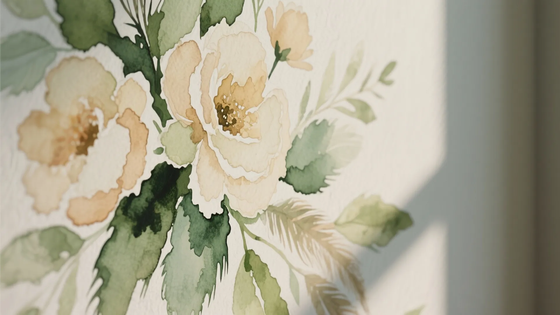 2. Watercolor florals — soft, forgiving, rental-friendly