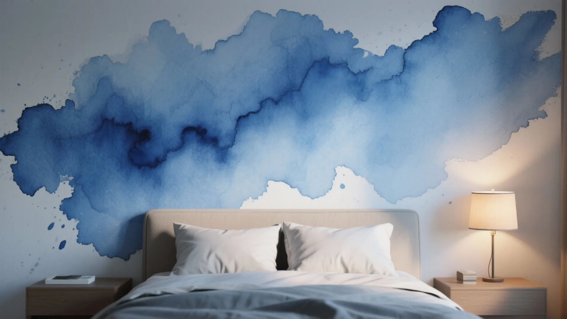 2. Watercolor Mural Accent