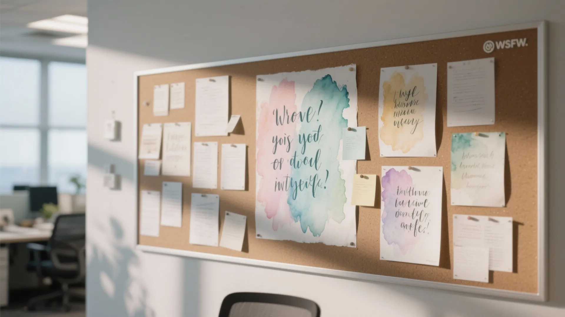 2. Watercolor Quote Wall