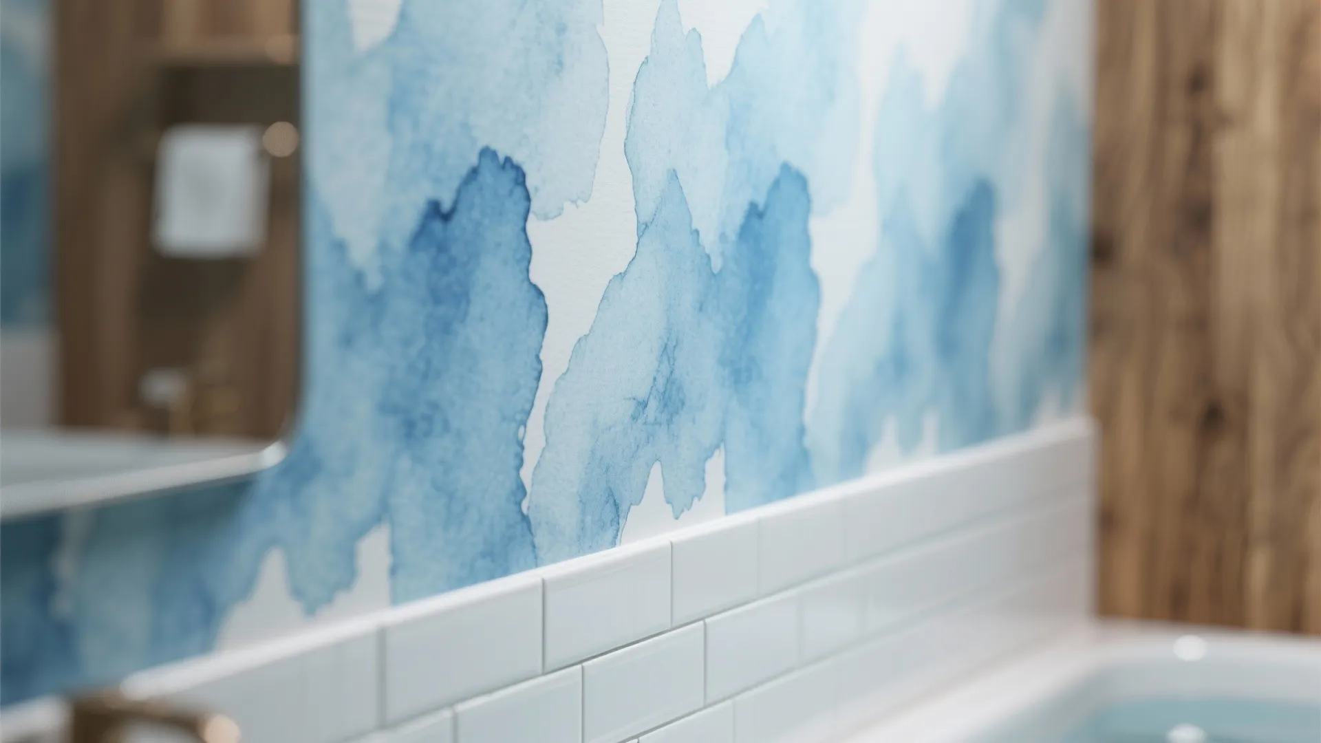 5. Watercolor Wash for a Spa Vibe