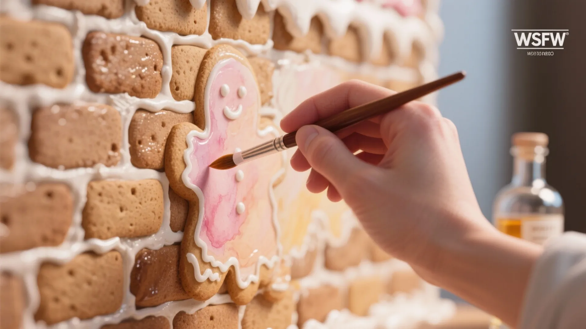 1. Watercolor wash with edible inks