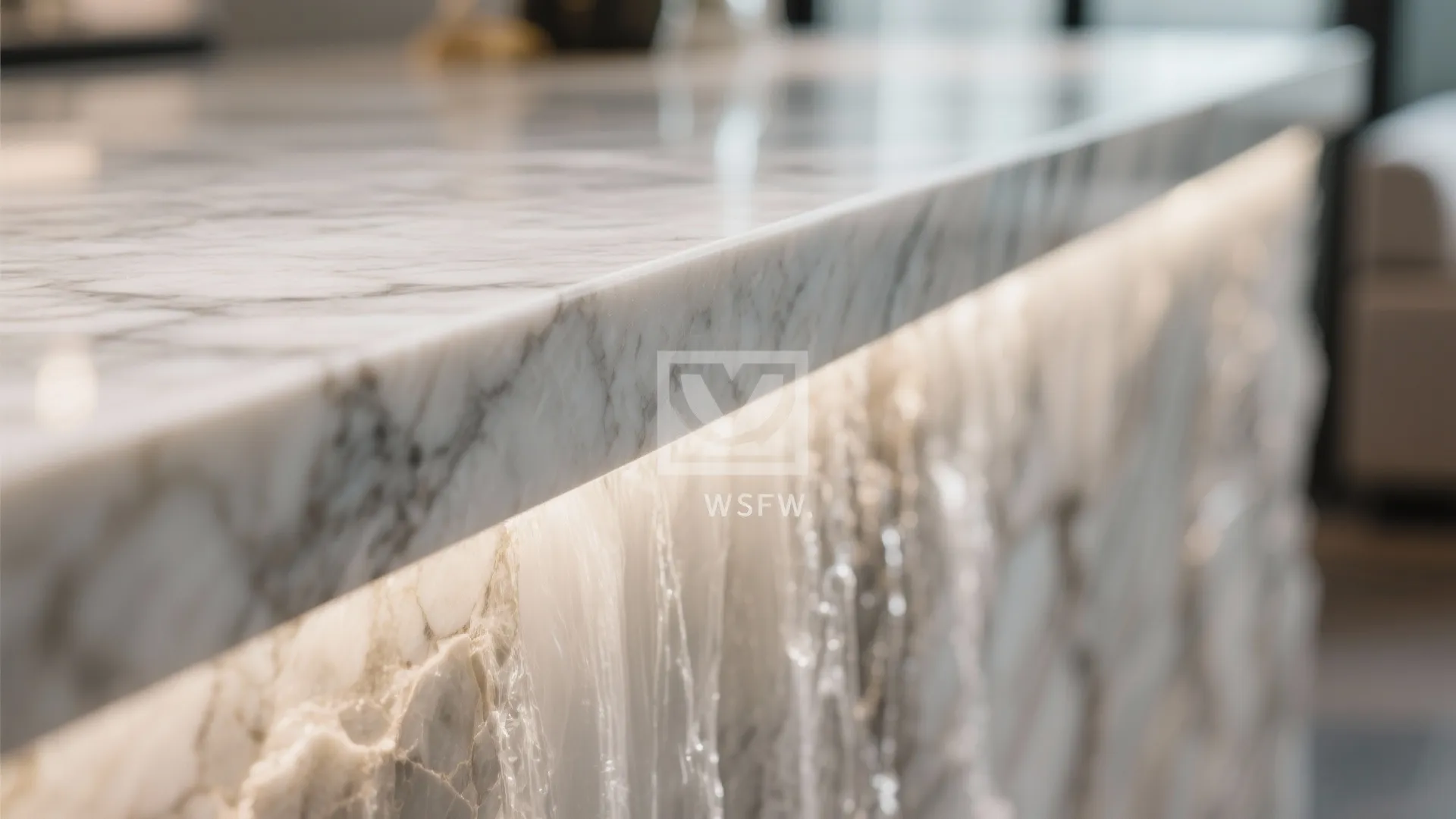 5. Waterfall Countertop