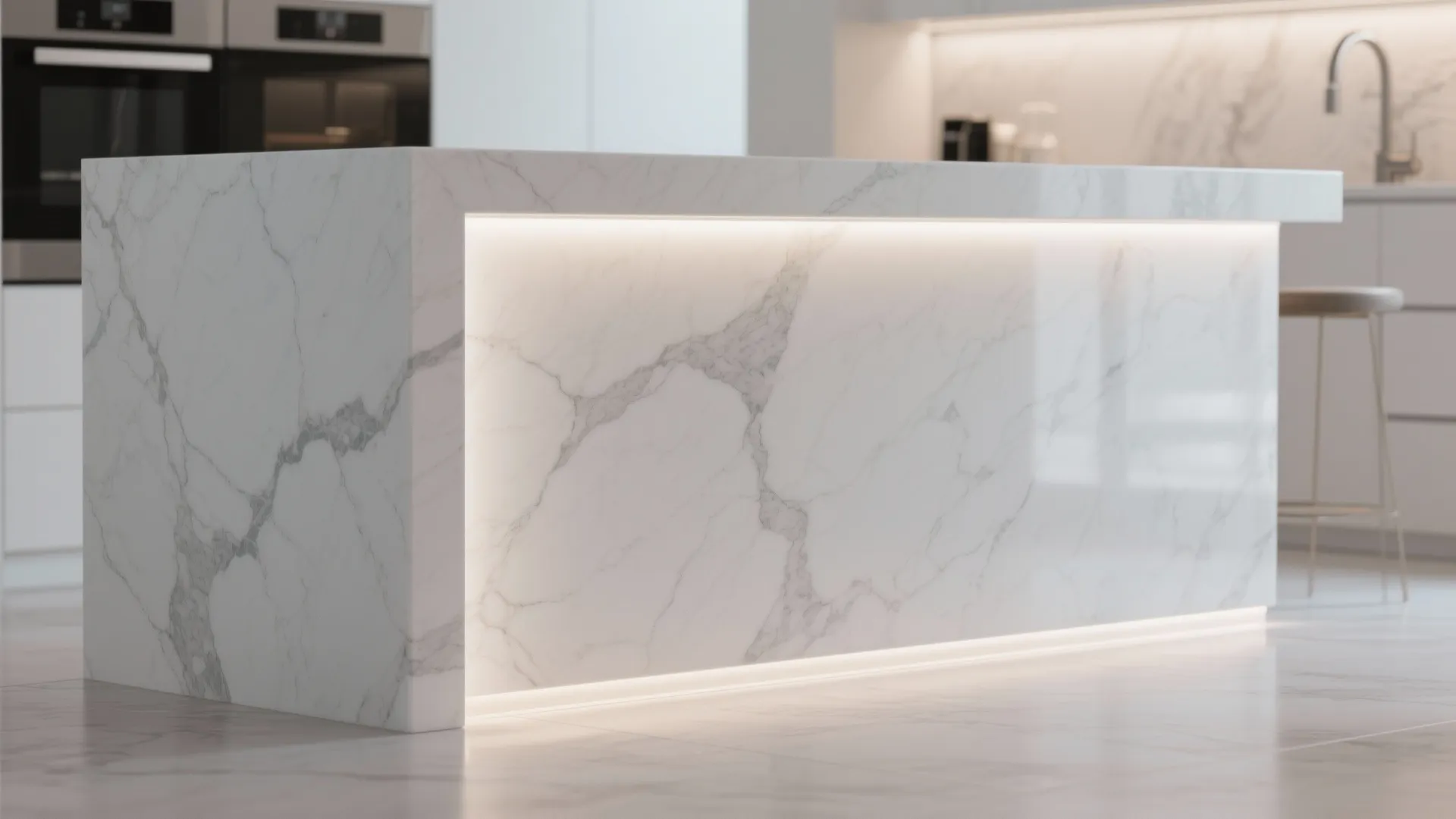 2. Waterfall Edge Countertops