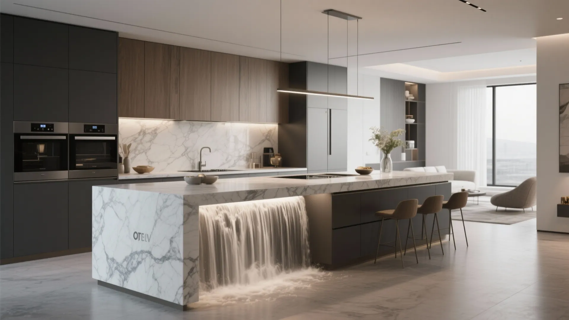 4. Waterfall Edge Elegance