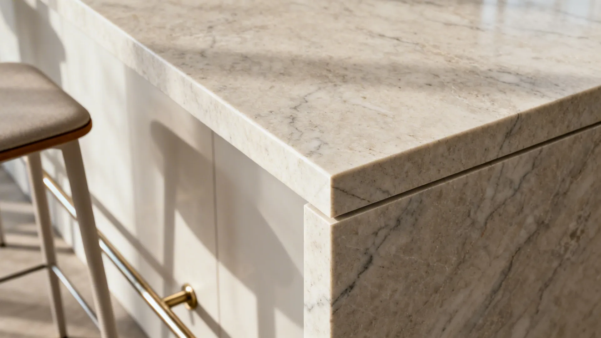 5) Counter-height islands with tuck-under stools