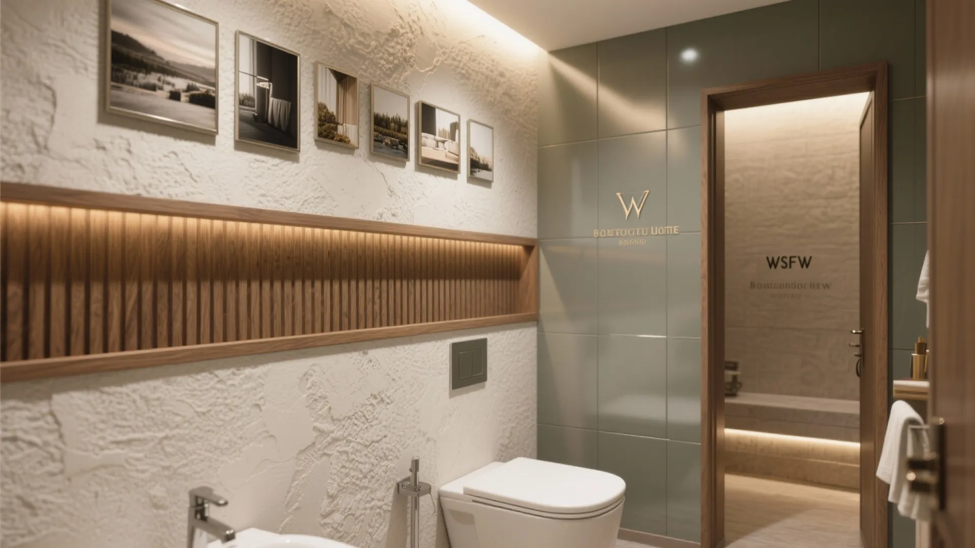 5. Waterproof art panels and mixed-material accents