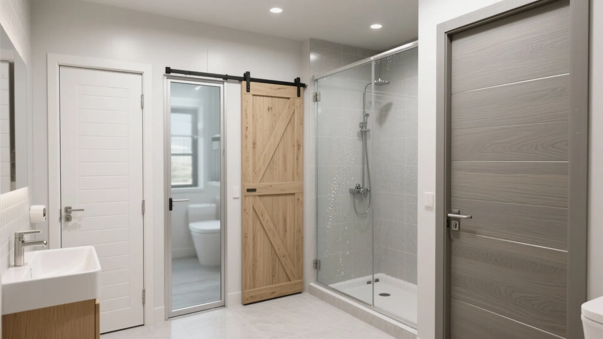 5 Waterproof Bathroom Door Design Ideas