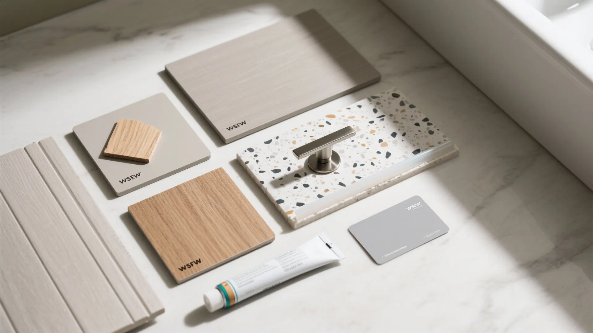 Shower-adjacent waterproof utility wall