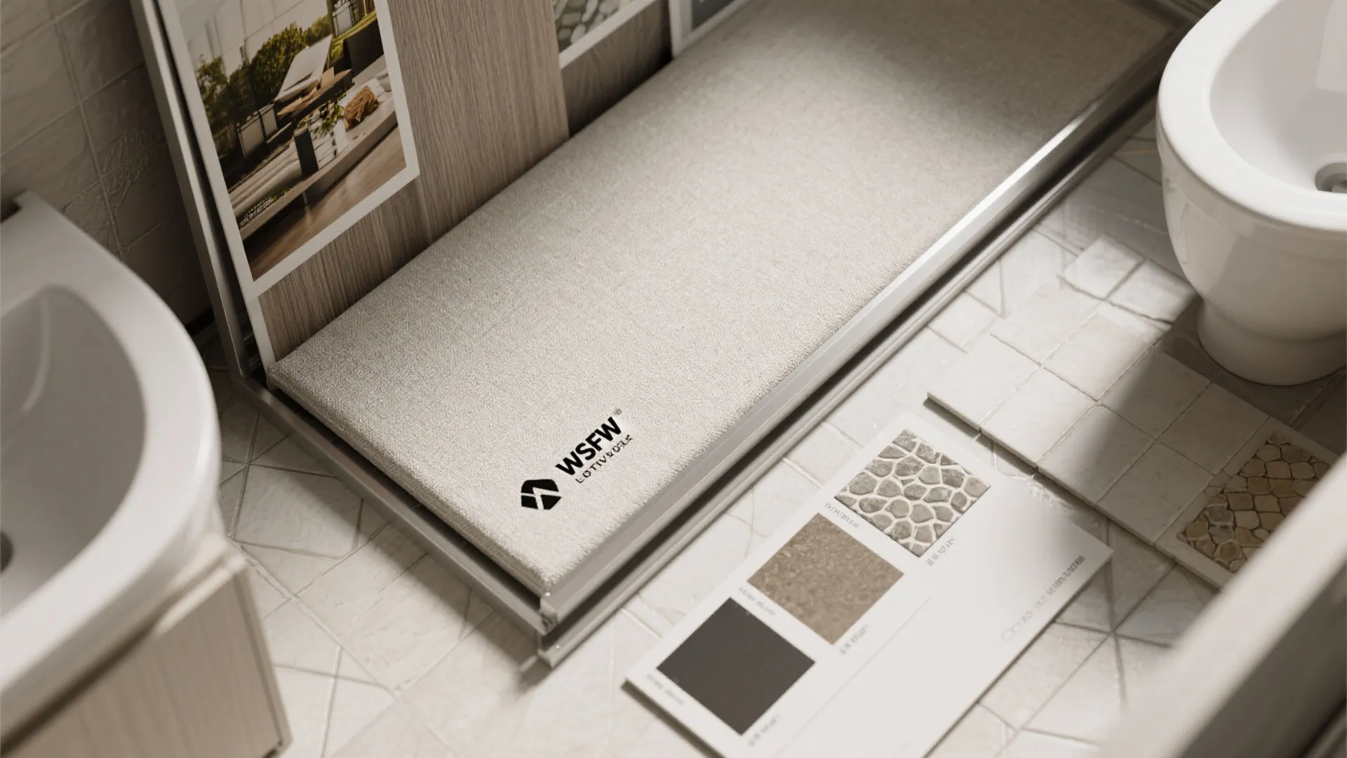 3. Use waterproof prints or laminated art near shower zones