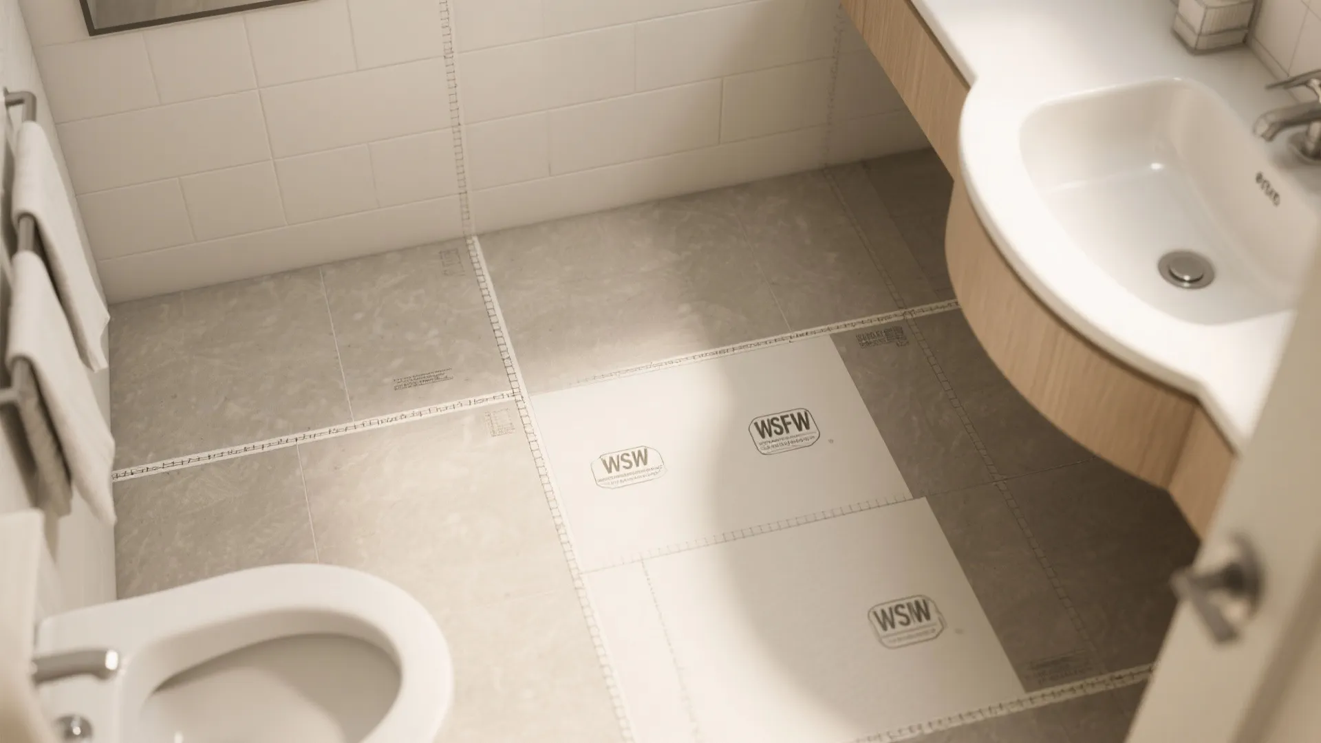 5) Waterproof sheet vinyl or fully waterproof LVT