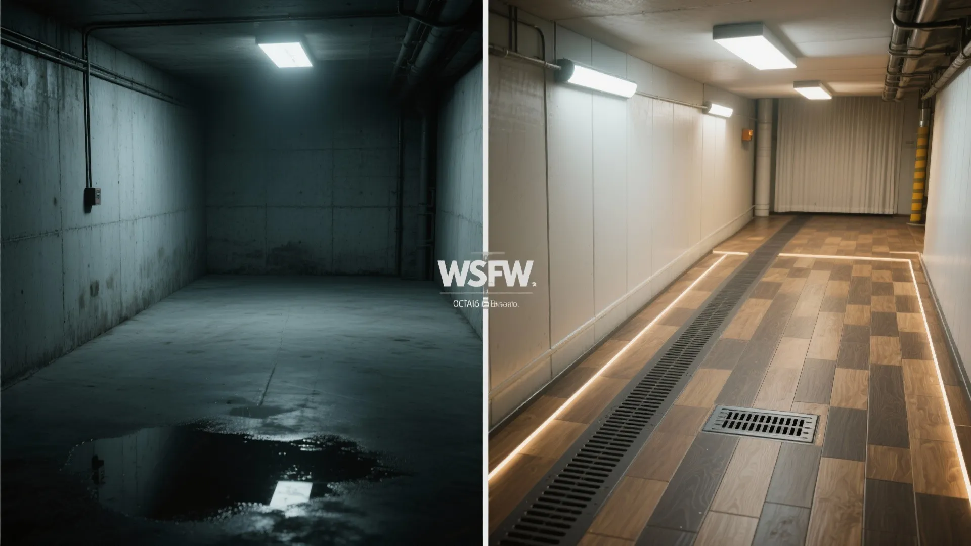 5. Waterproof, sloped floors and smart lighting