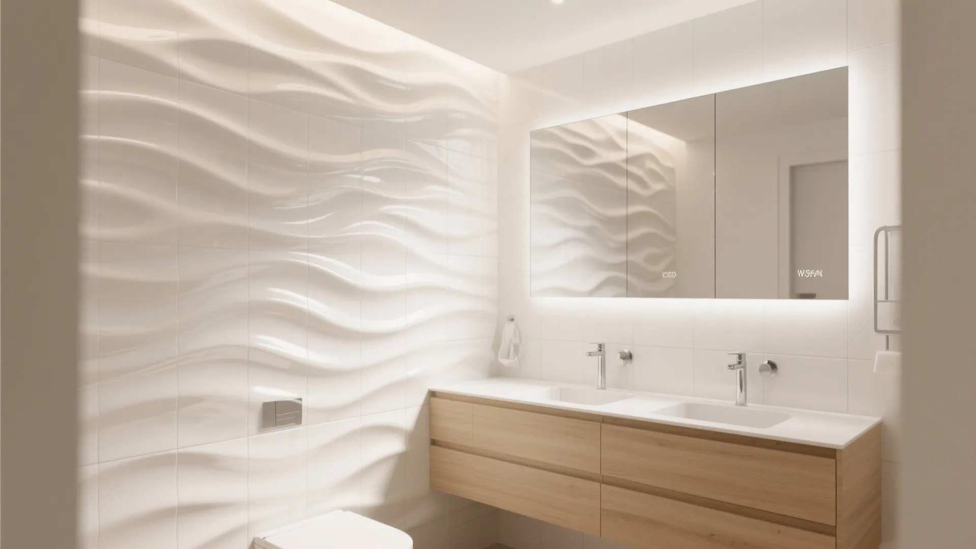 Soft Wave 3D Tiles for Airy Walls