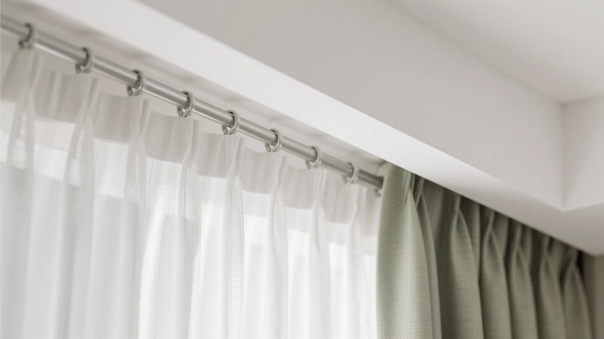 Hotel-Style Wave Folds on a Ceiling Track