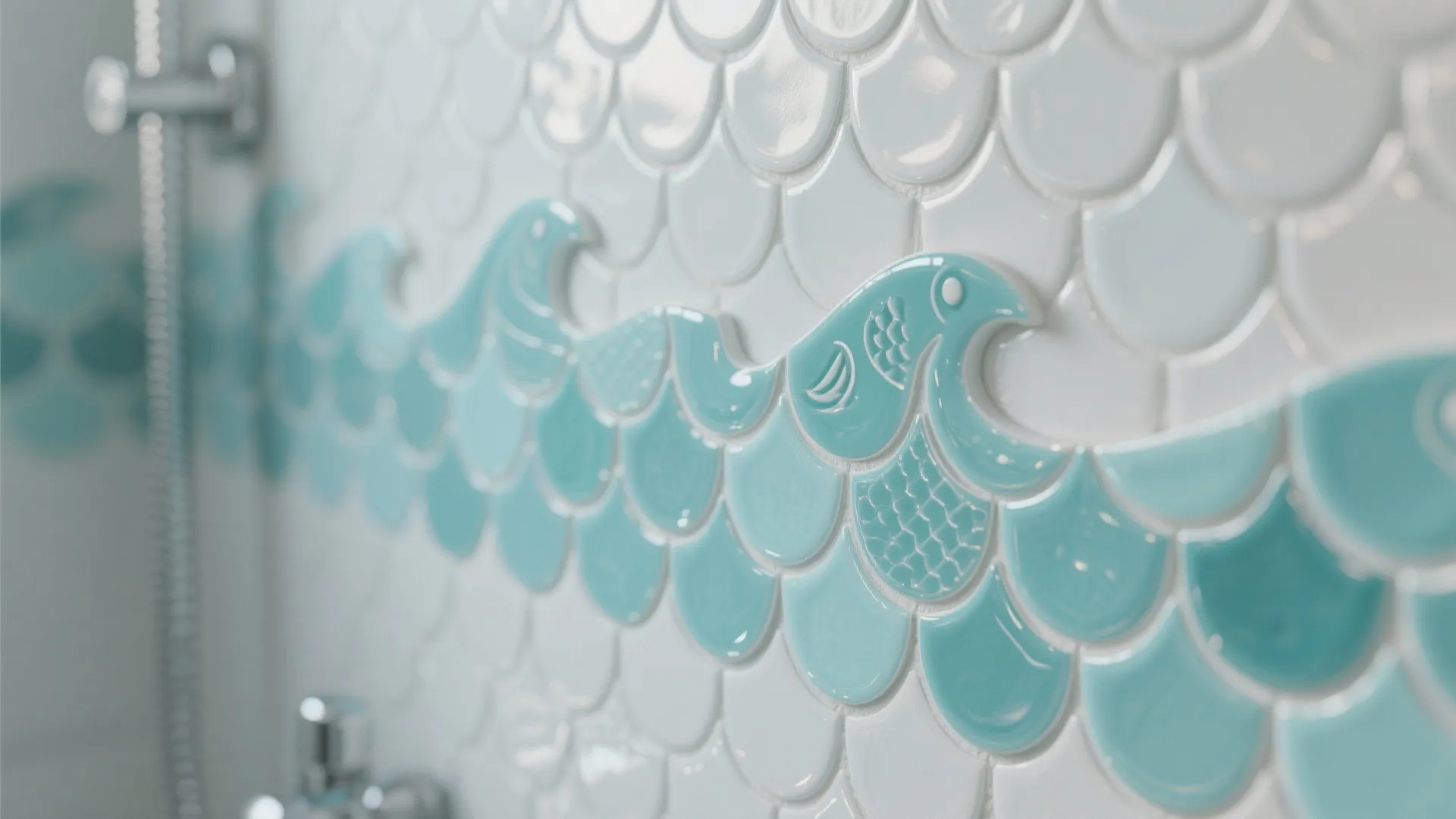 Wave Tiles and Subtle Marine Motifs