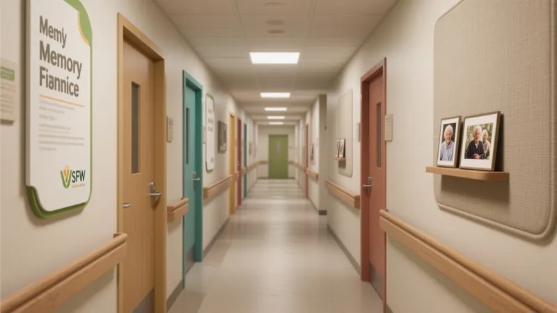 Dementia-Friendly Corridor Design with Color-Coded Doors
