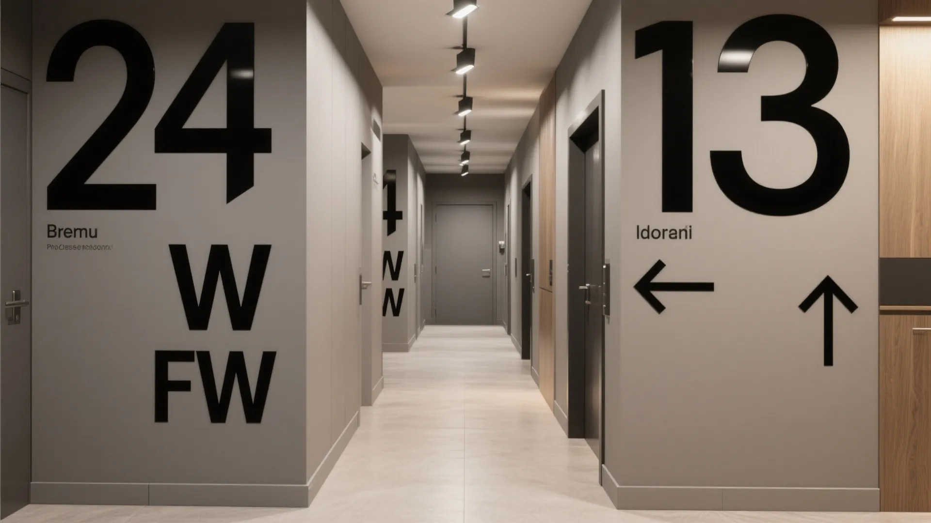 Wayfinding Typography & Numbers