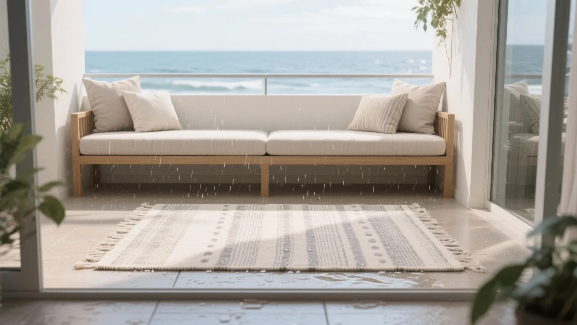 5) Weather-smart textiles: outdoor rugs, UV cushions, and easy-dry fabrics