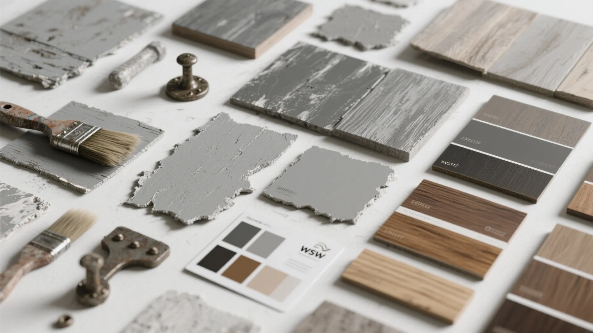 5. Weathered Gray & Wood Stains