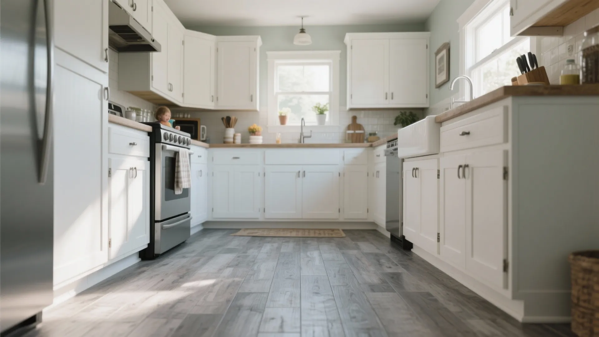 7. Weathered Grey Plank Vinyl