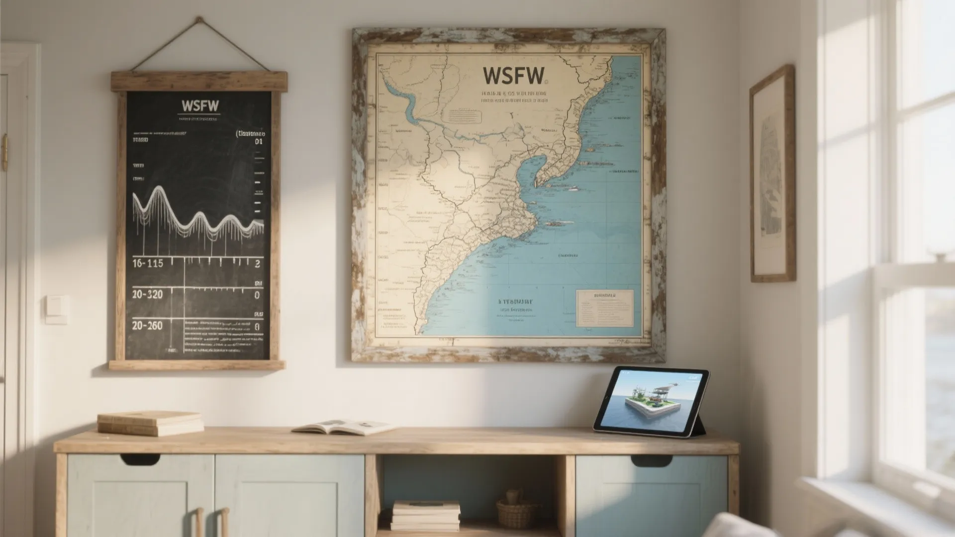 5. Functional Art and Weathered Maps