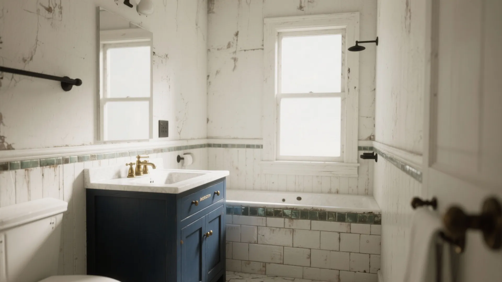 1. Weathered White and Beacon Accents