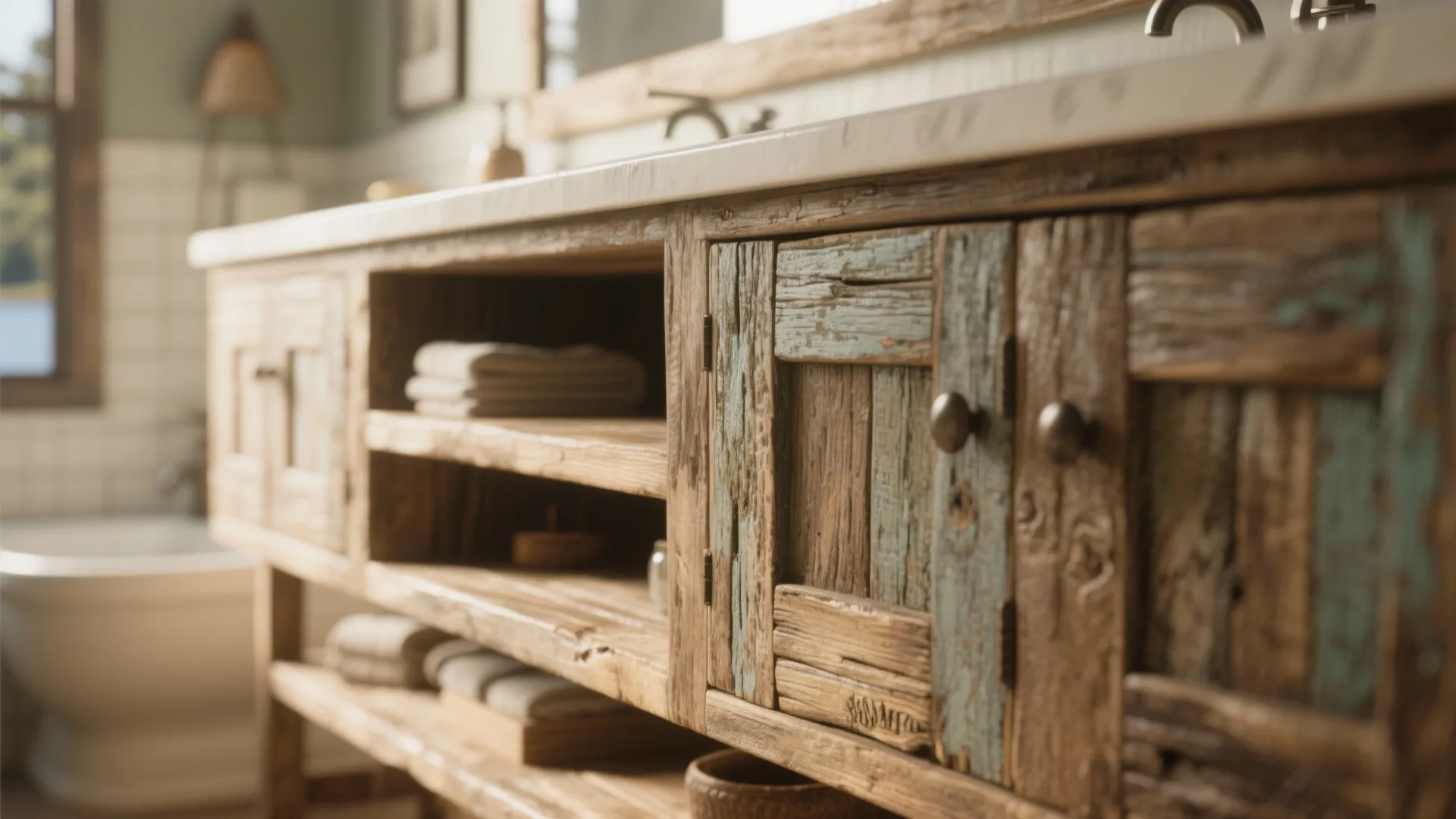 2. Weathered Wood Accents