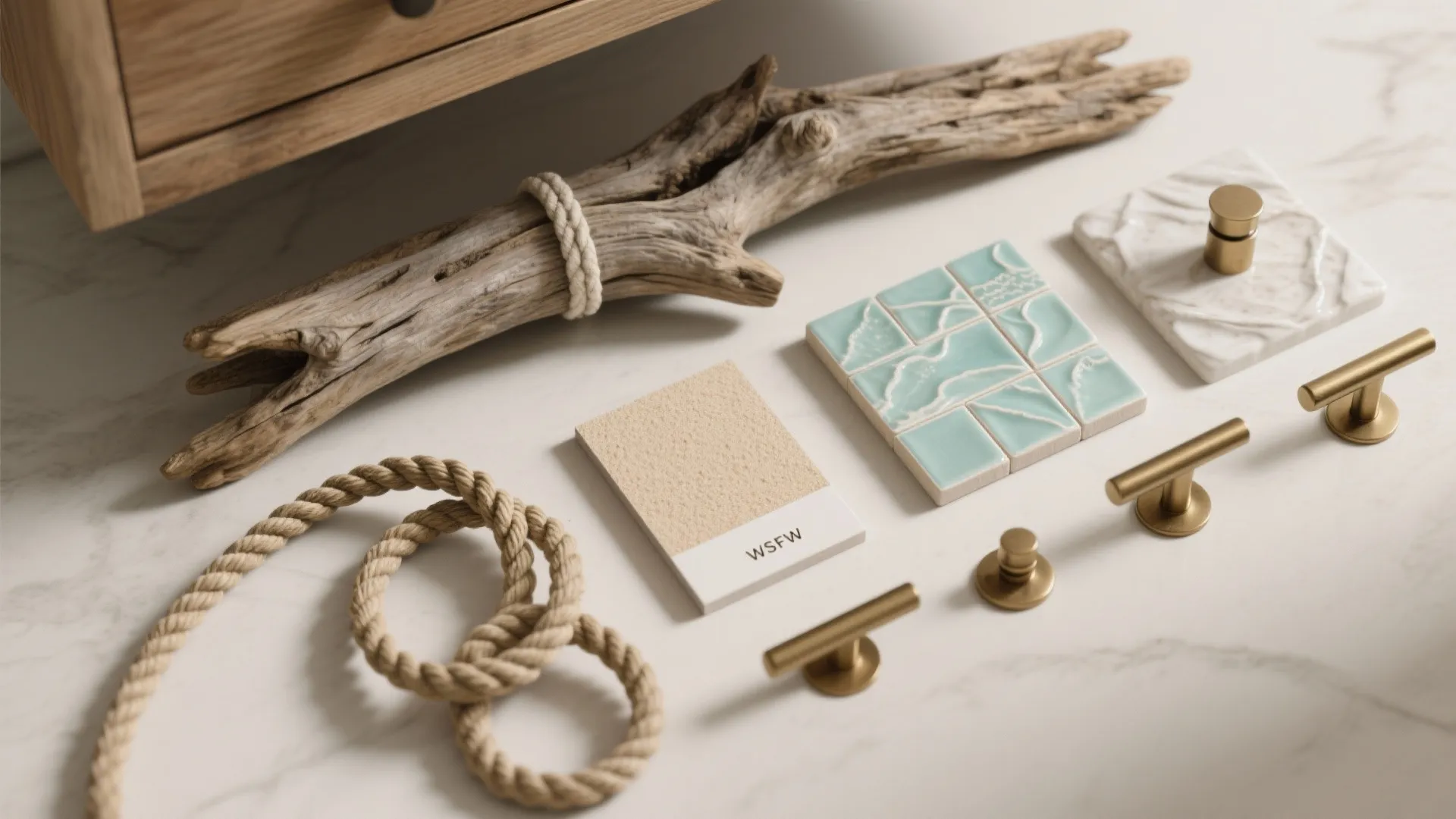 Weathered Wood and Rope Accents