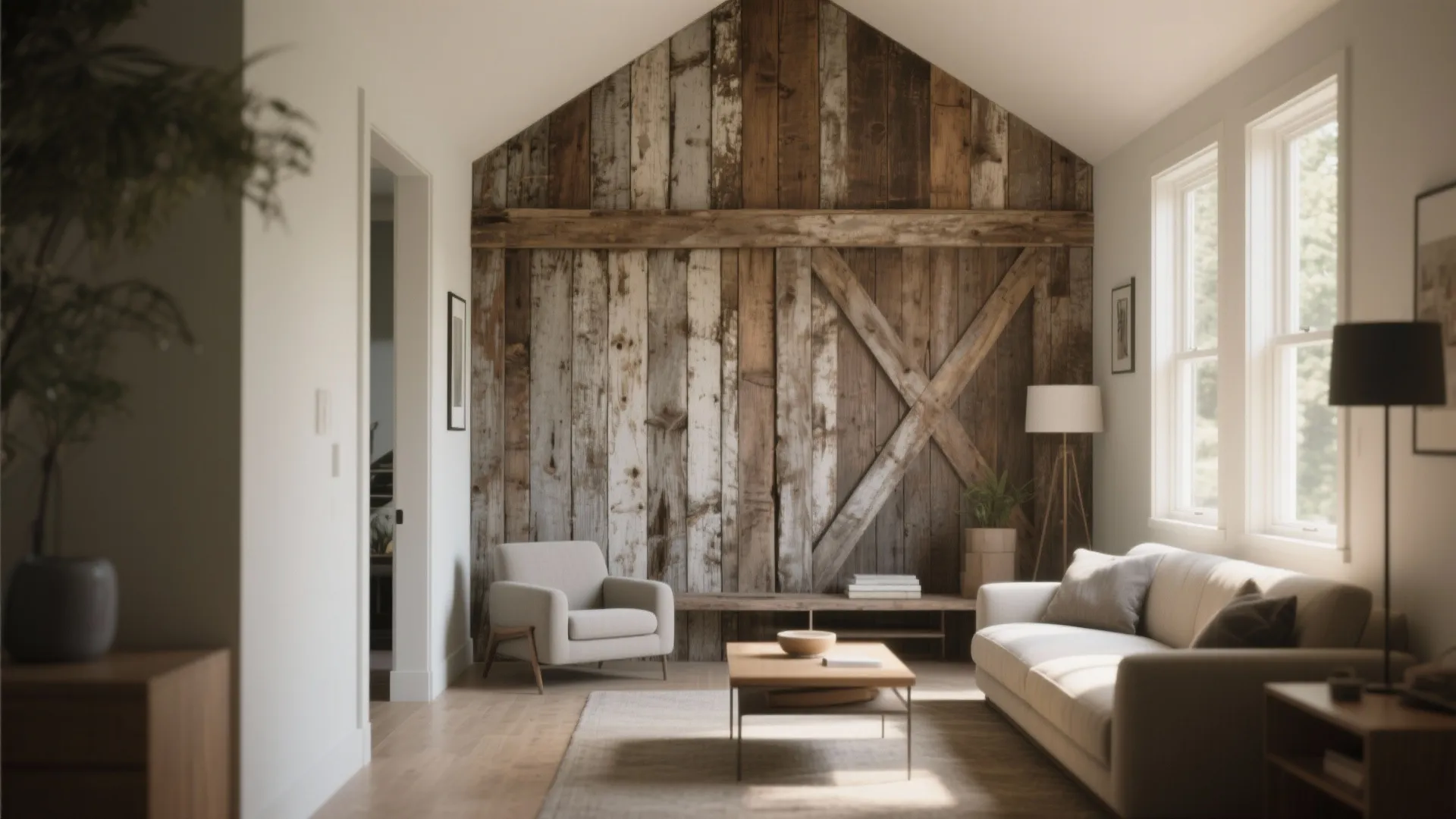 Weathered Wood Accent Wall