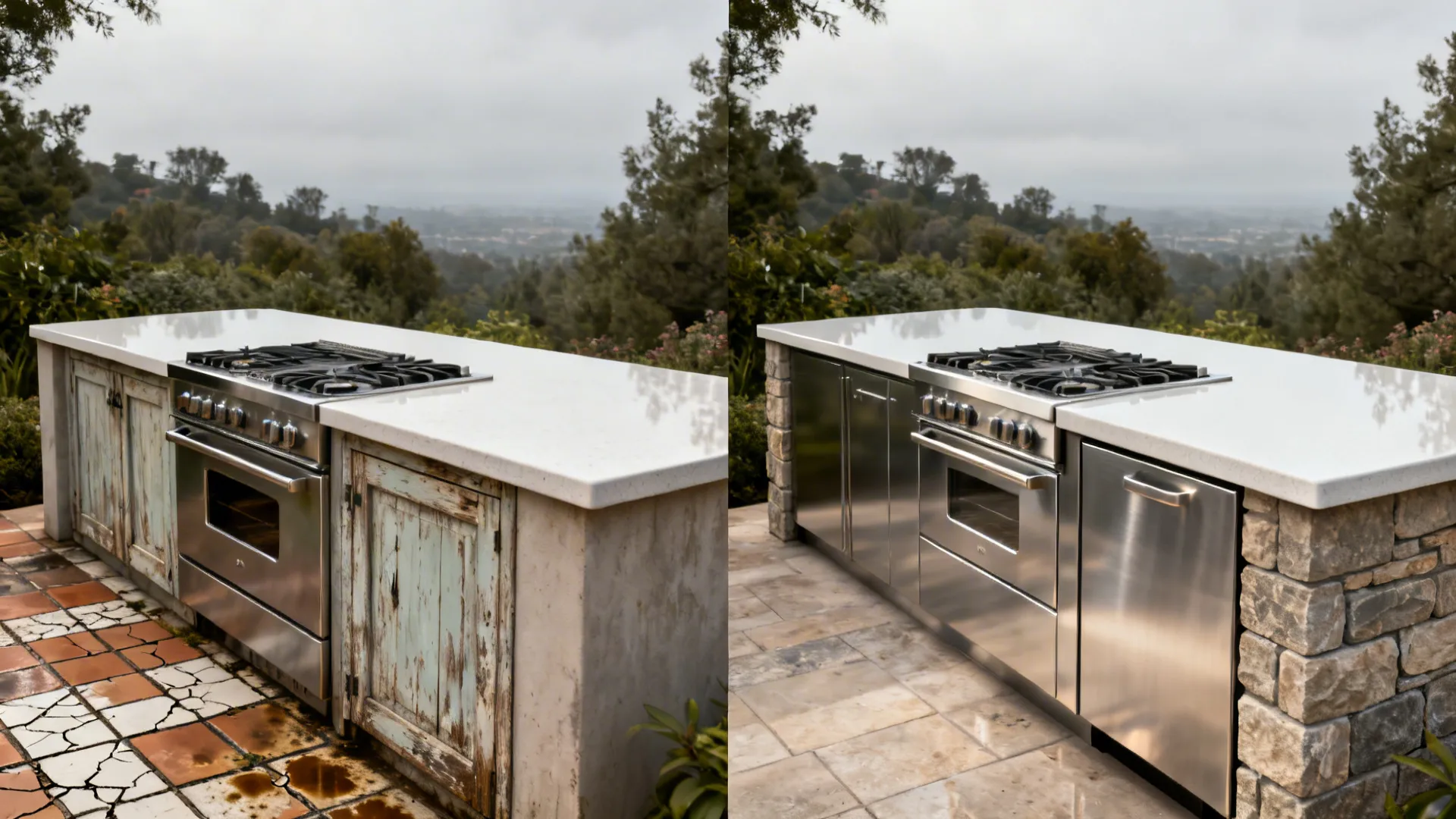 Stone, Steel, and Porcelain: Weather-Proof Elegance