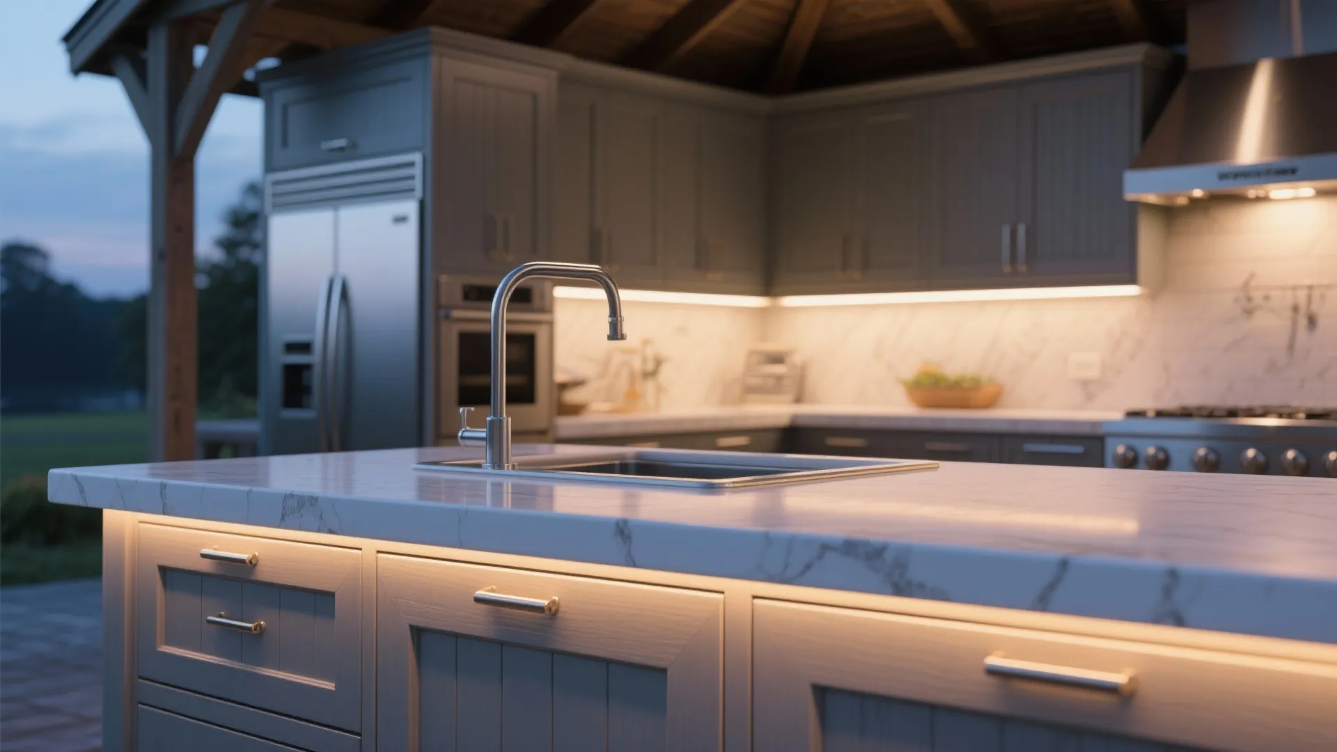 5. Weatherproof Materials and Smart Lighting